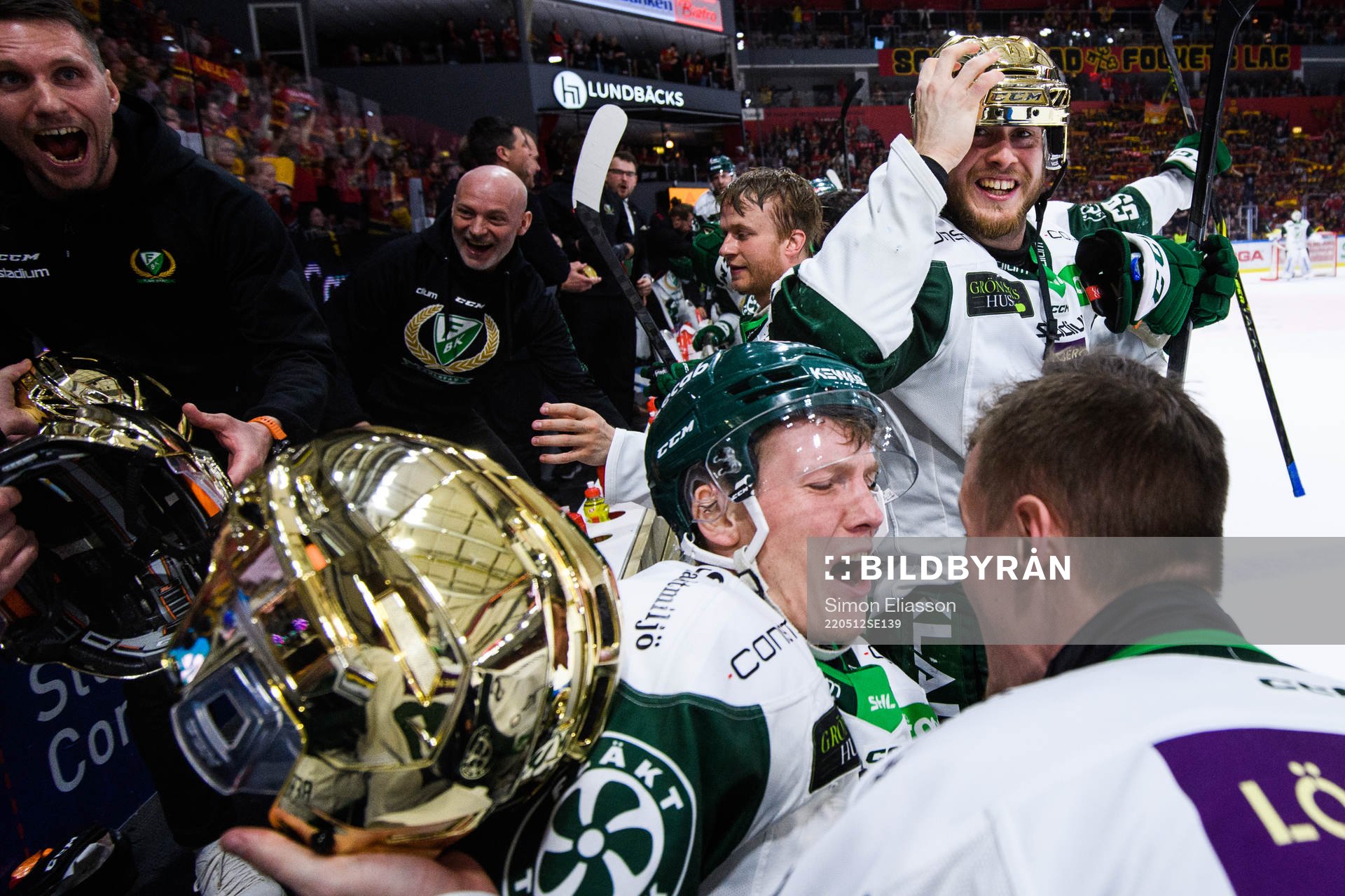 Färjestads Gustav Rydahl jublar