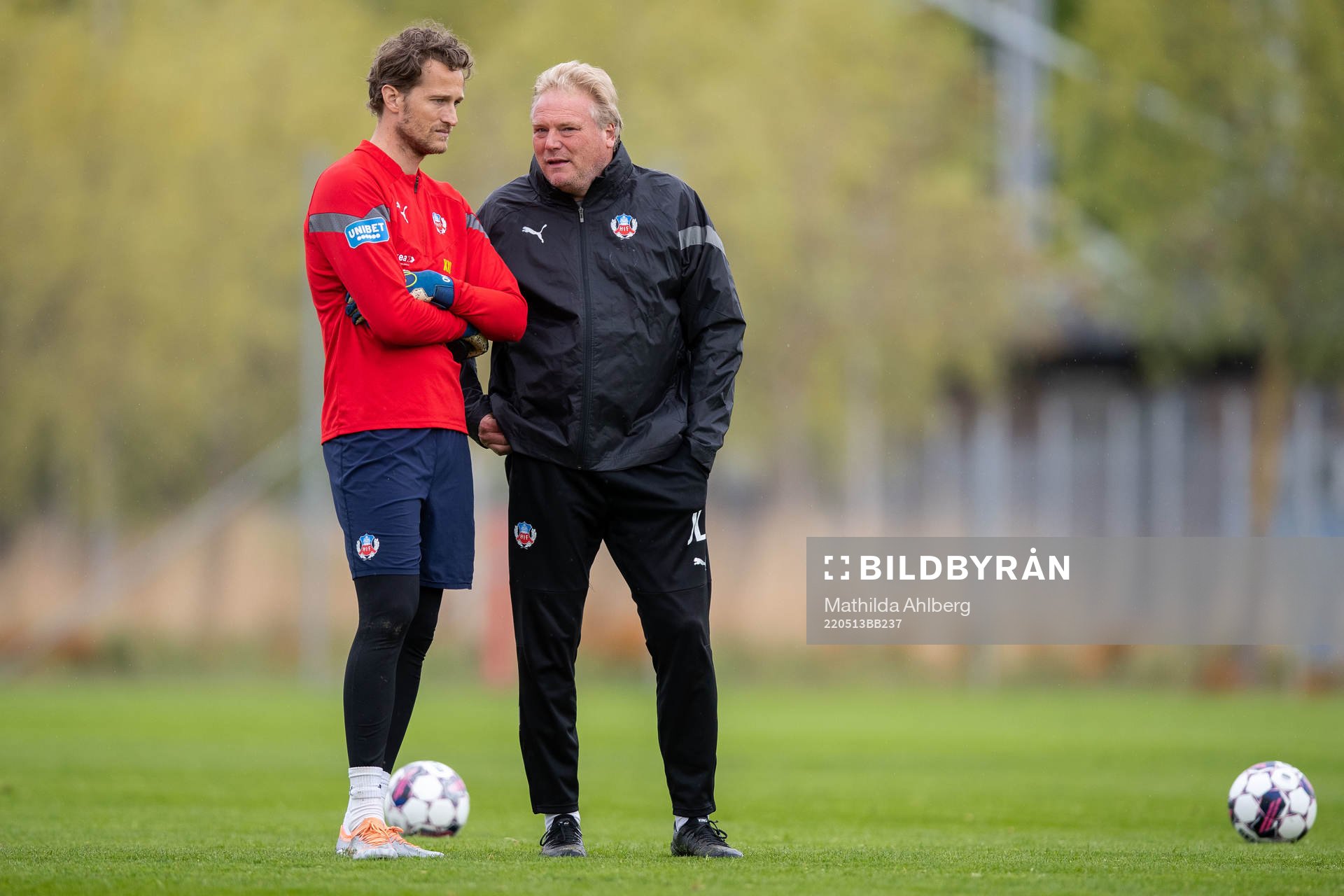 Målvakt Anders Lindegaard och tränare Jörgen Lennartsson