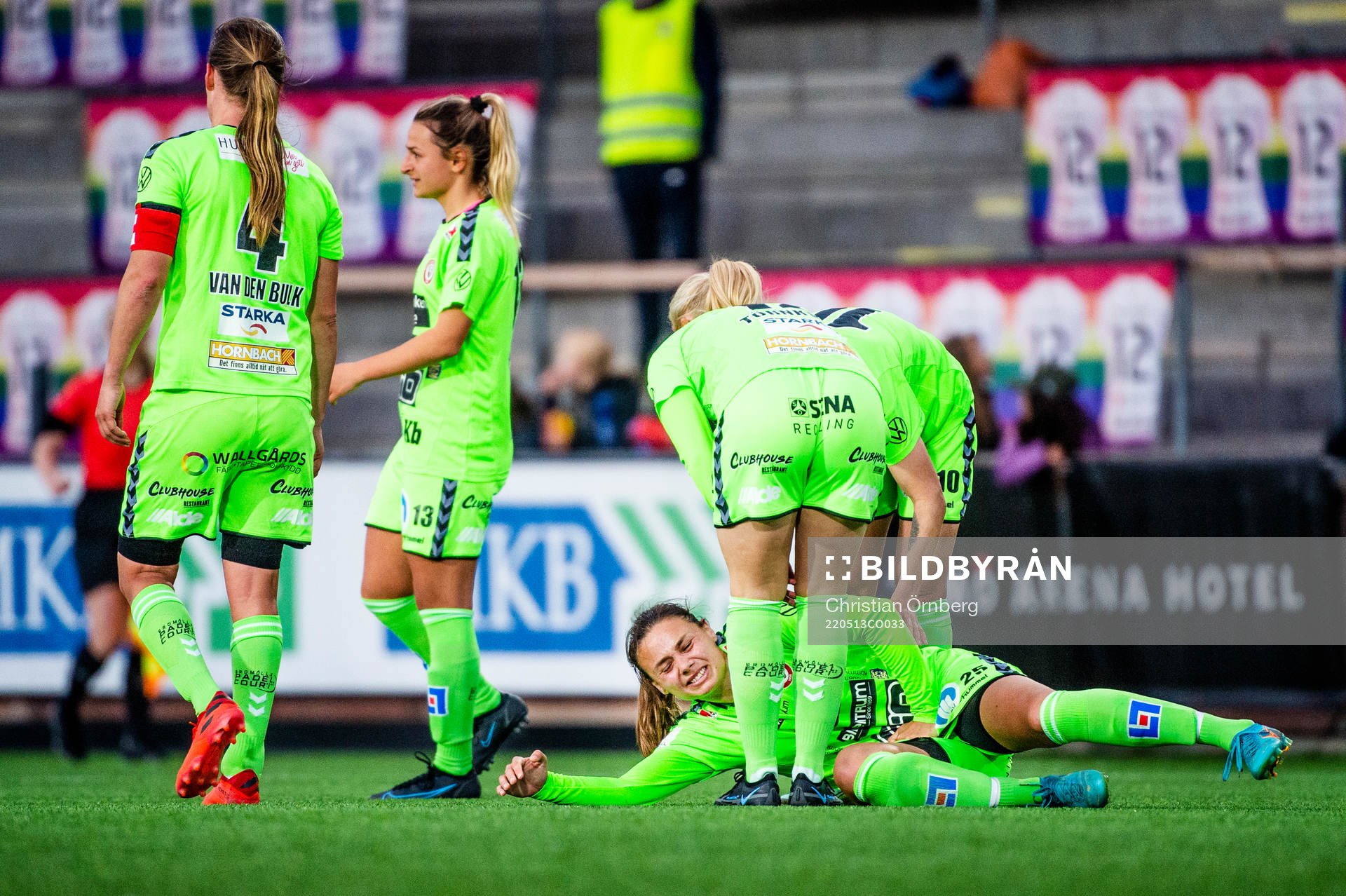 Kristianstads <k25<under fotbollsmatchen i Damallsvenskan