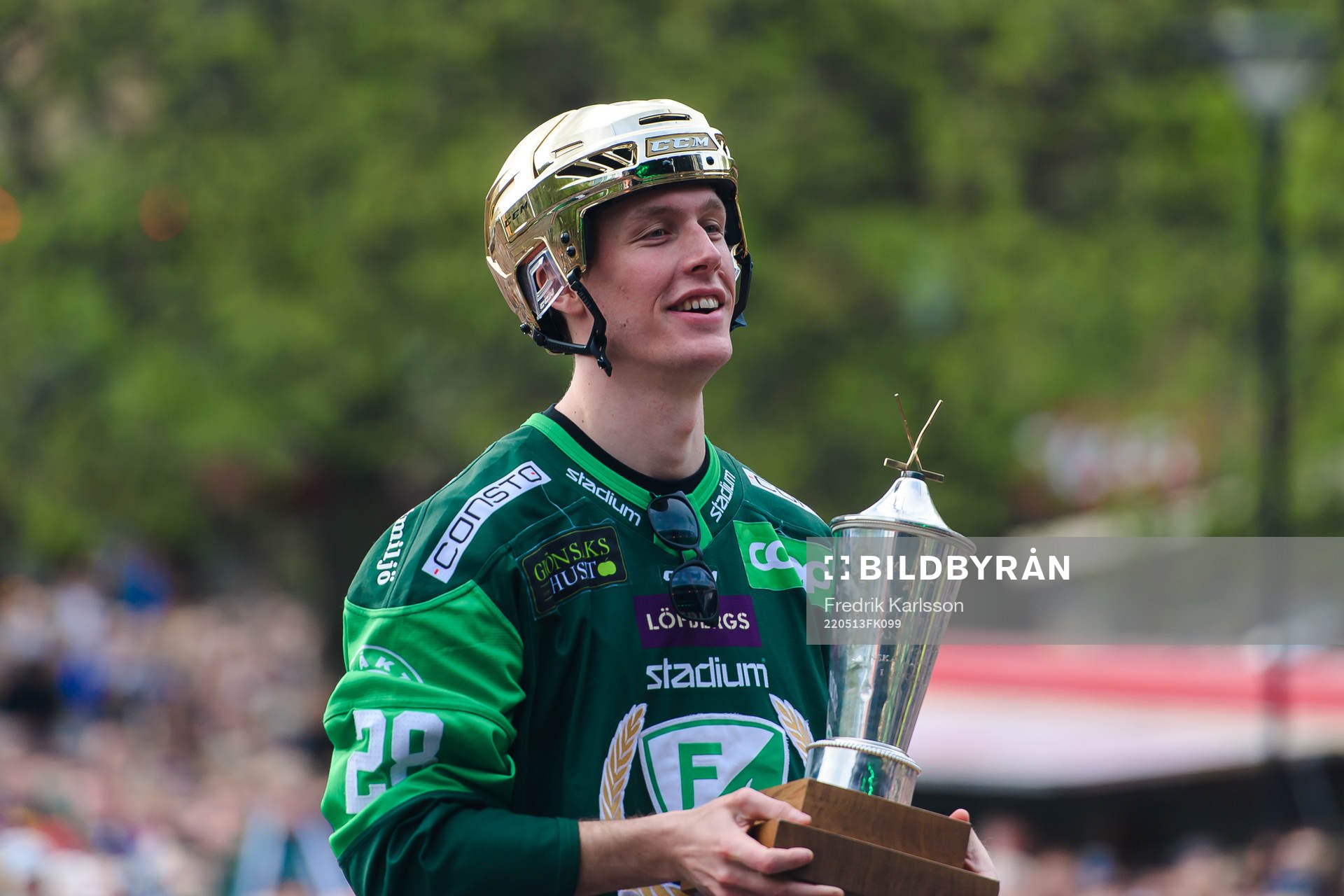 Färjestads Mattias Göransson jublar