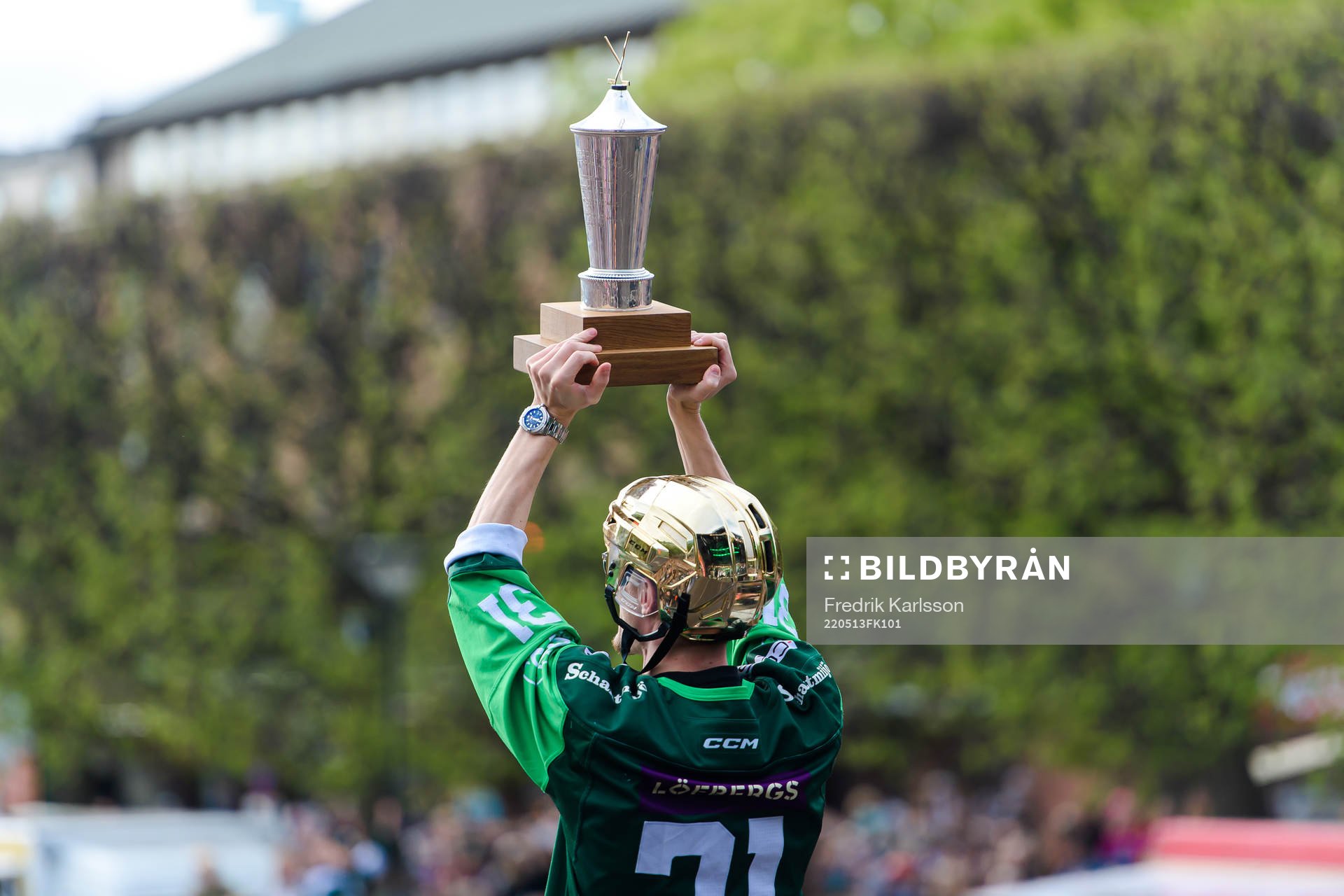 Färjestads Carl Jakobsson jublar