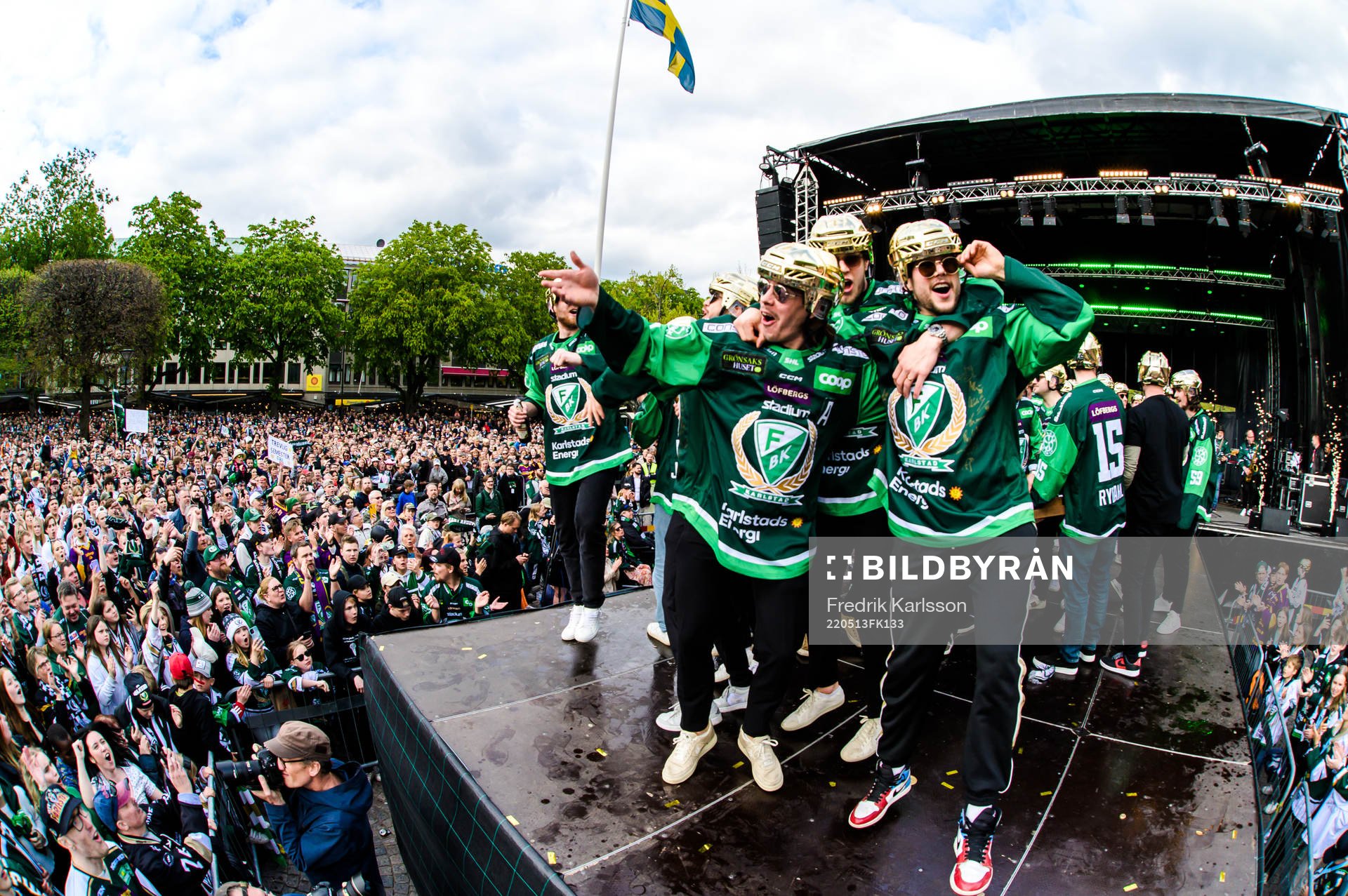 Färjestads Joakim Nygård, Victor Ejdsell och Adam Ginning