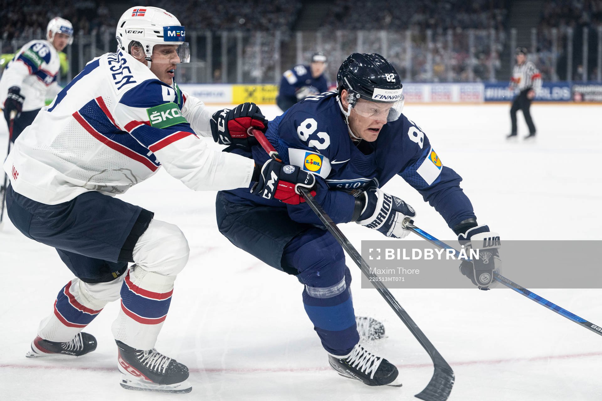 Johannea Johannesen of Norway and Harri Pesonen of Finland