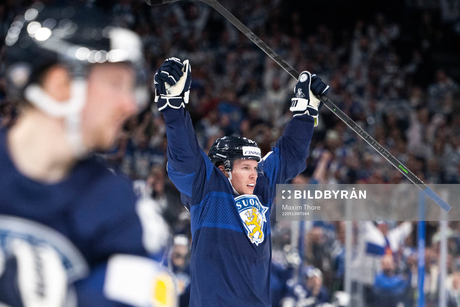 Jere Sallinen of Finland celebrates