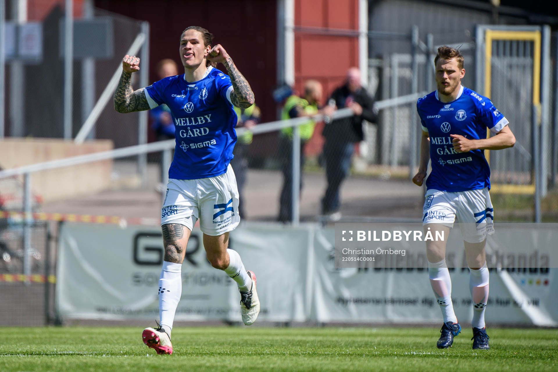 Trelleborgs Isak Jönsson jublar