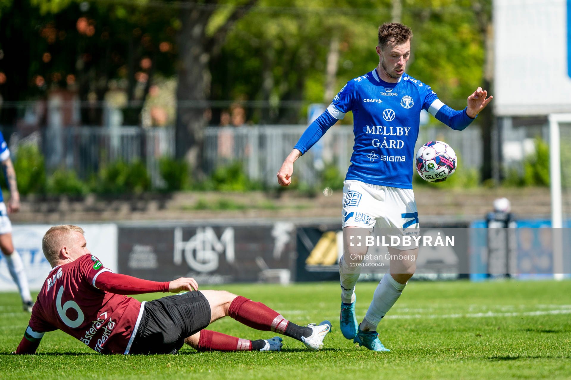 Trelleborgs Nicolas Mortensen mot Västerås Simon Johansson