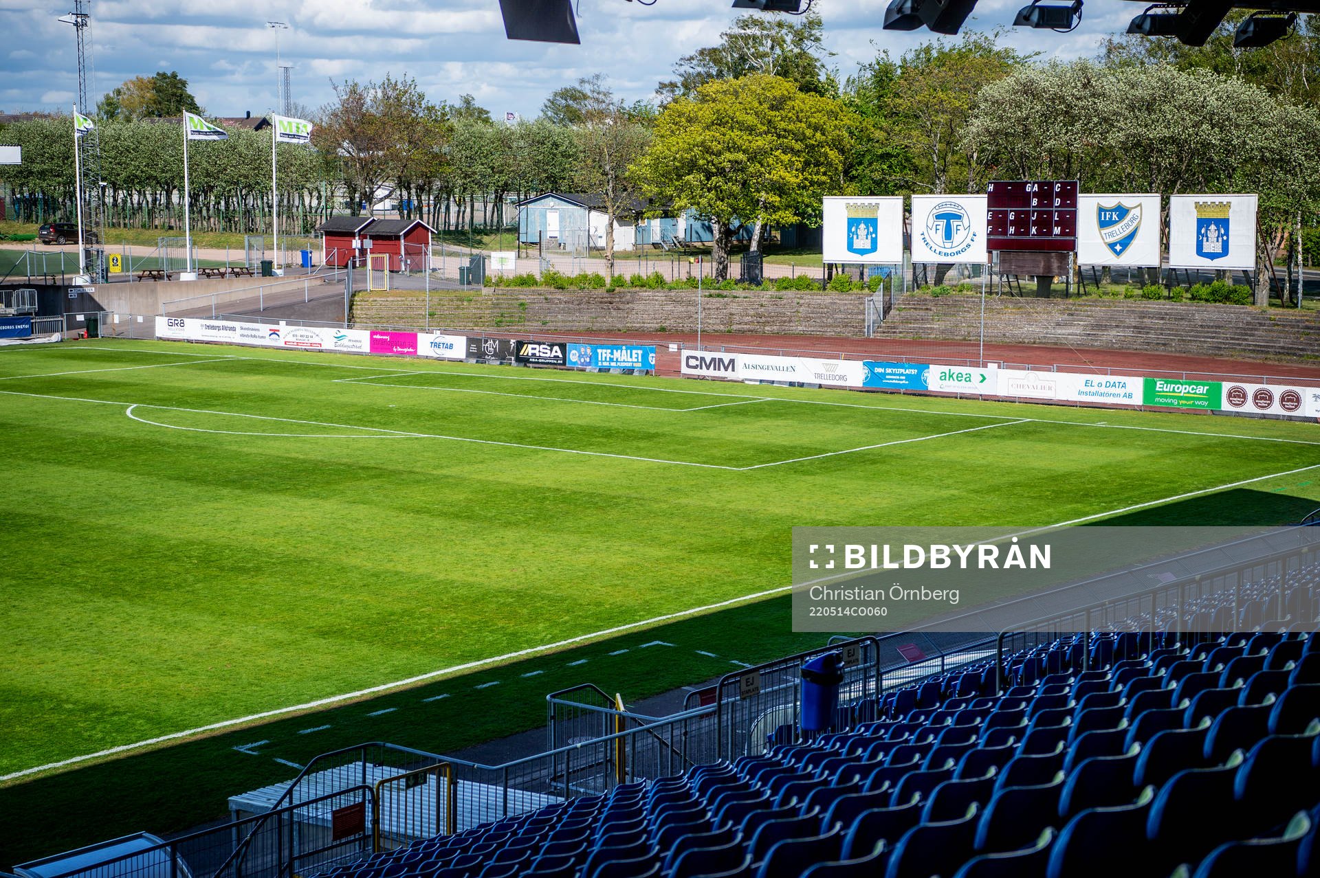 Vångavallen efter fotbollsmatchen i Superettan mellan Trelleborg och Västerås SK den 14 maj 2022 i Trelleborg. 