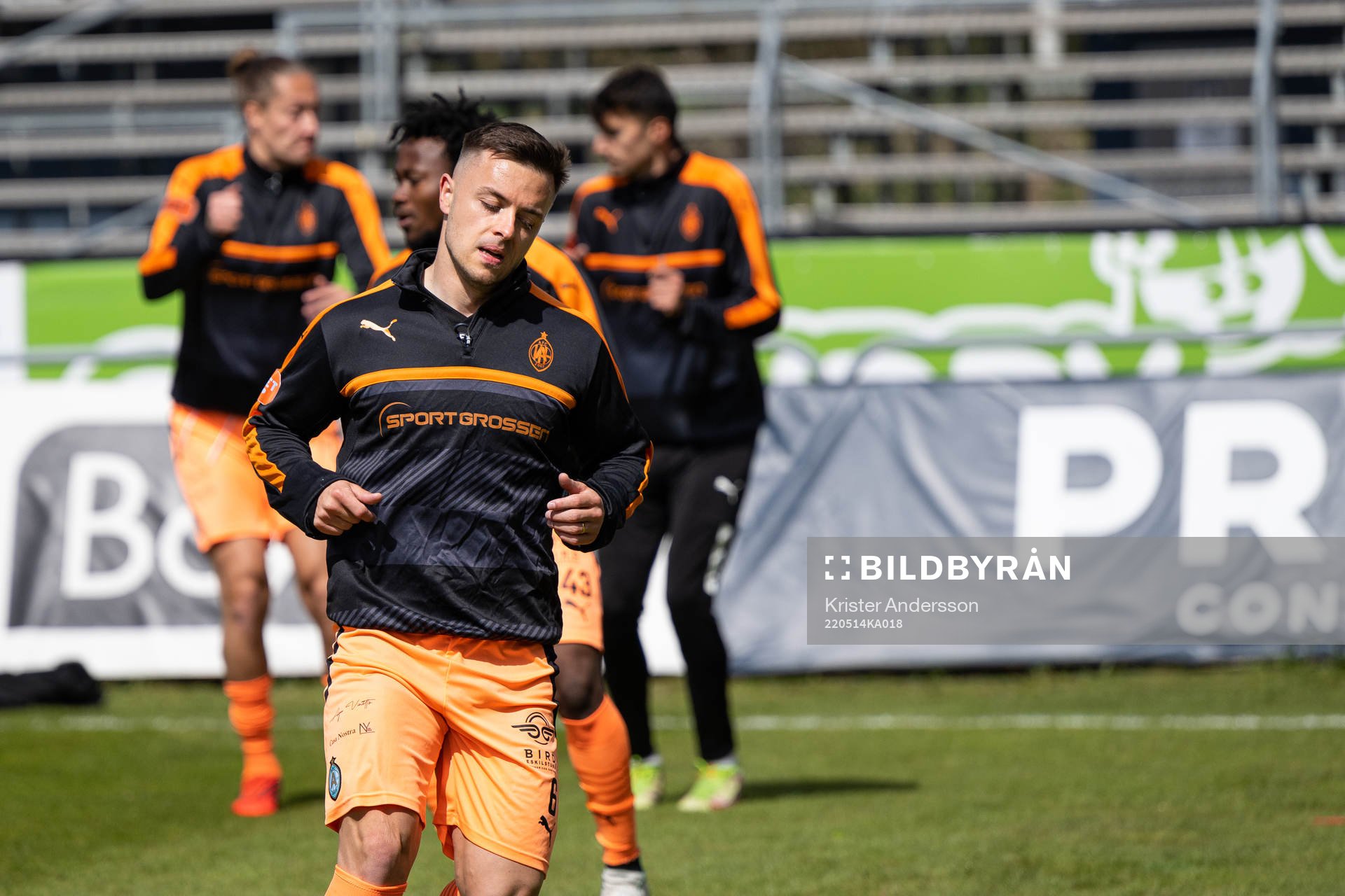 AFC Eskilstunas Ryan Williams före fotbollsmatchen i