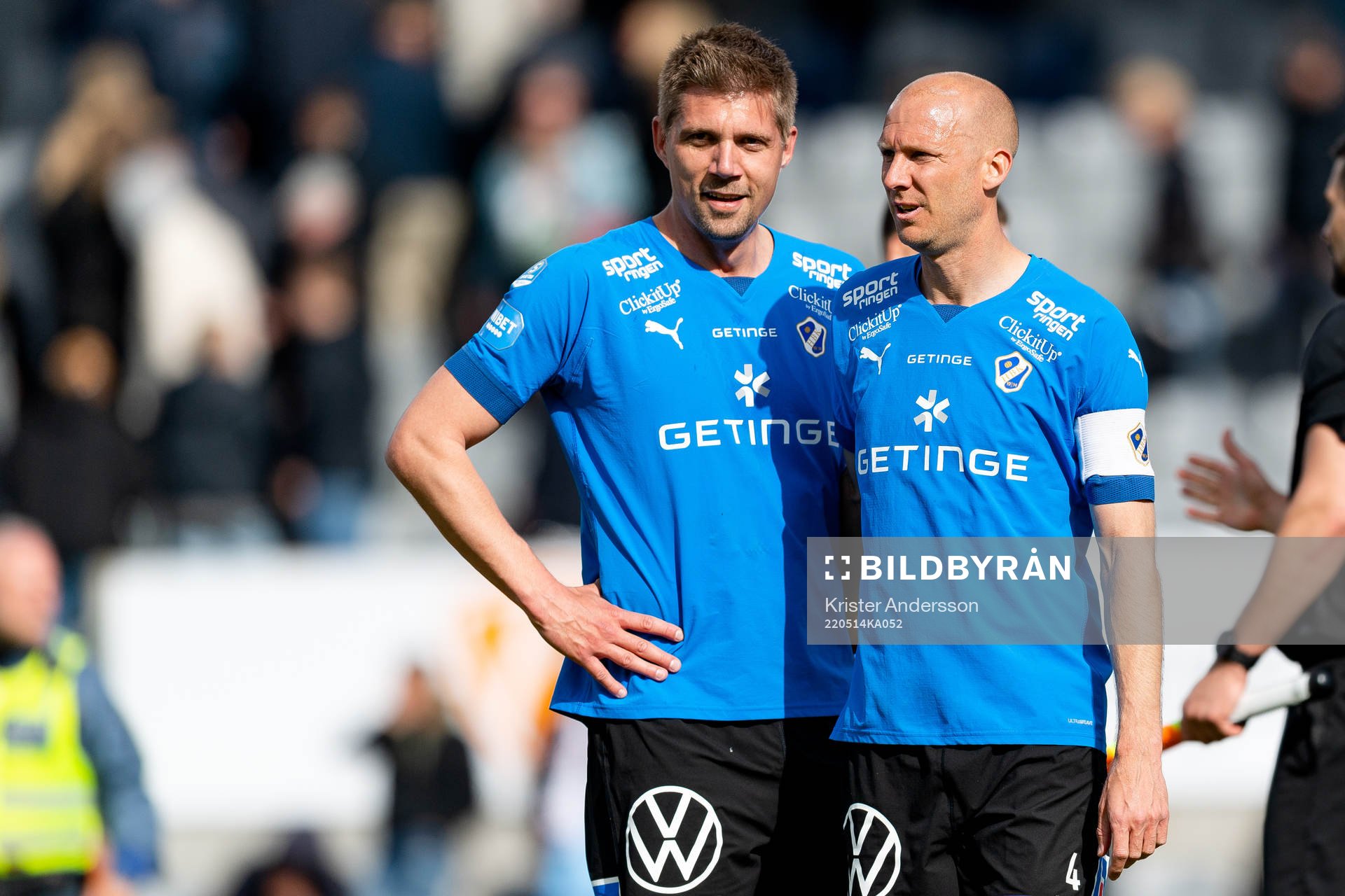 Halmstads Mikael Boman och Andreas Johansson jublar