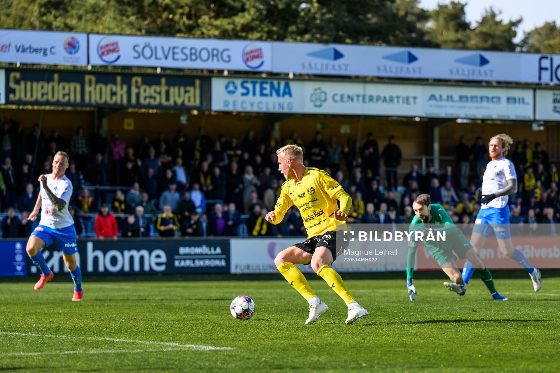 Mjällbys Herman Johansson gör 1-1