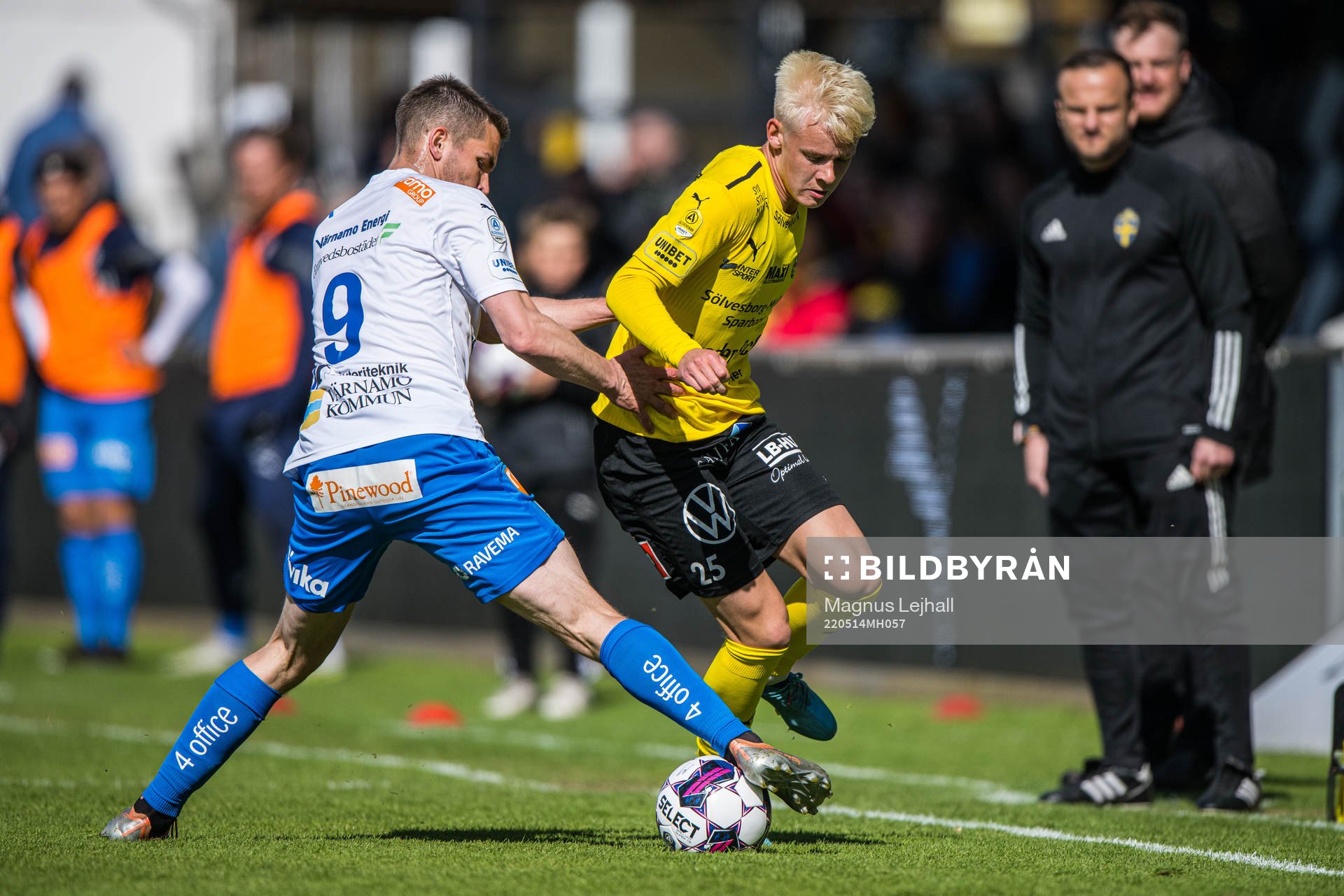 Mjällbys Otto Rosengren och Värnamos Oscar Johansson