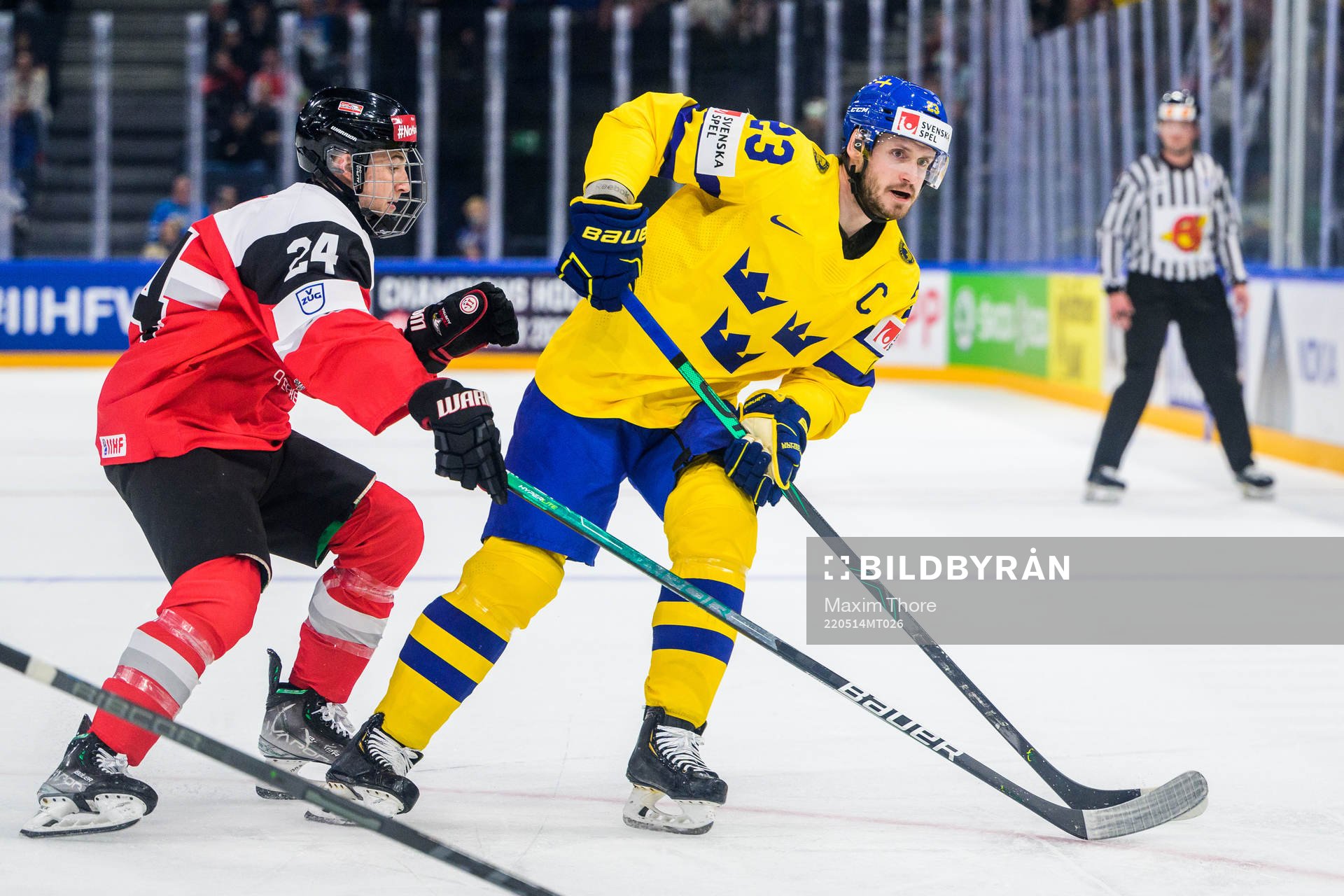 Marco Kasper of Austria and Oliver Ekman Larsson of Sweden