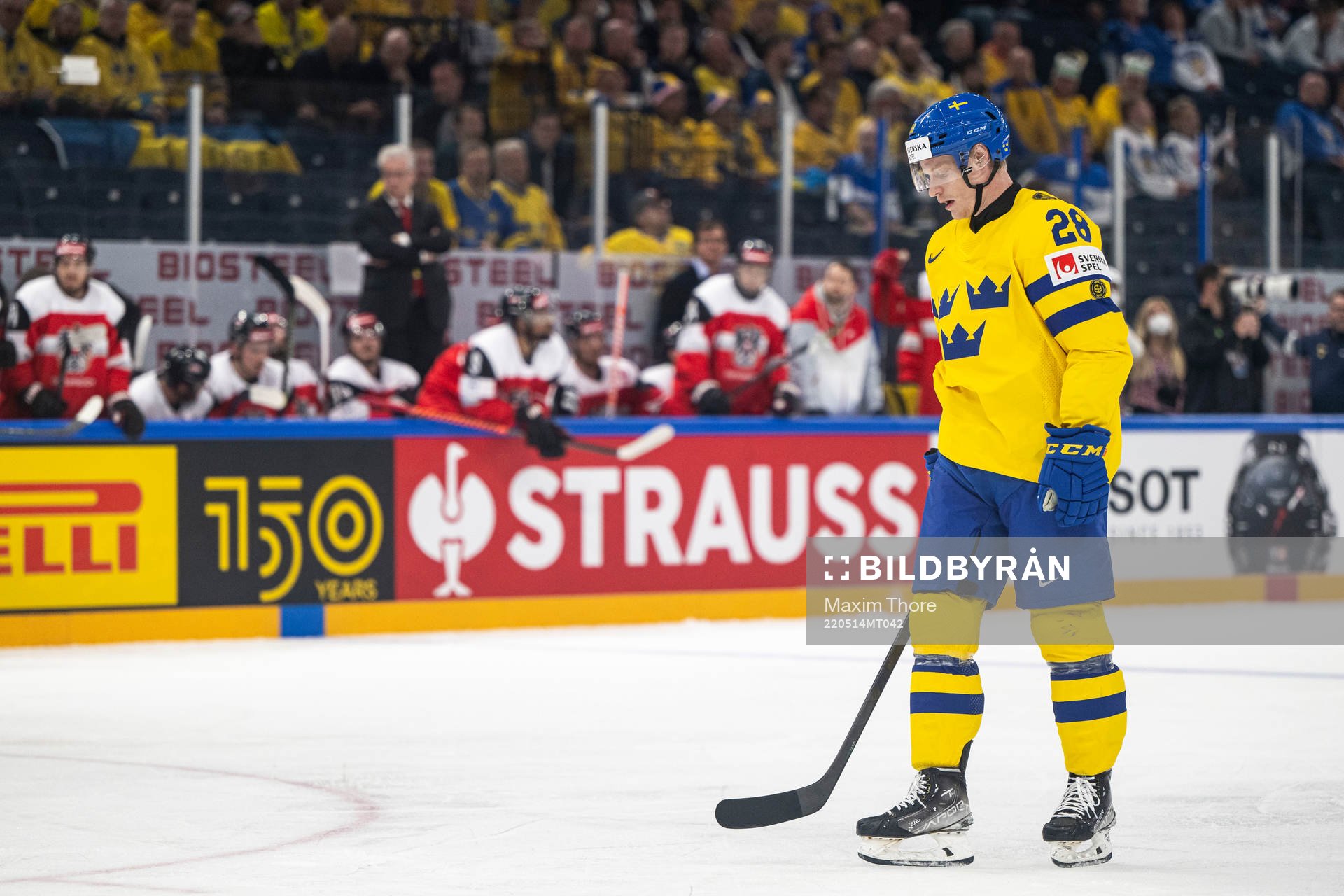 Anton Bengtsson of Sweden looks dejected