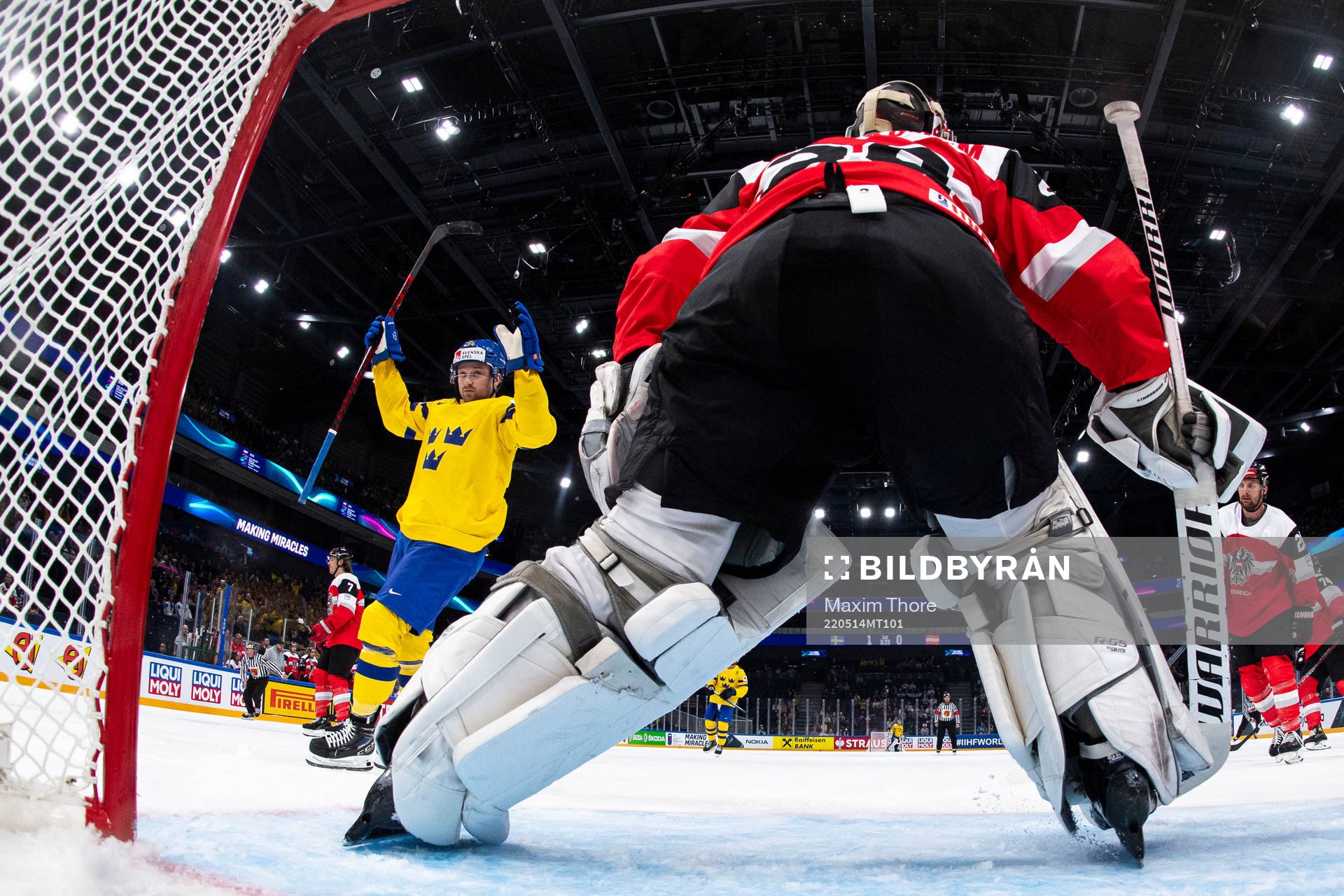Rasmus Asplund of Sweden celebrates