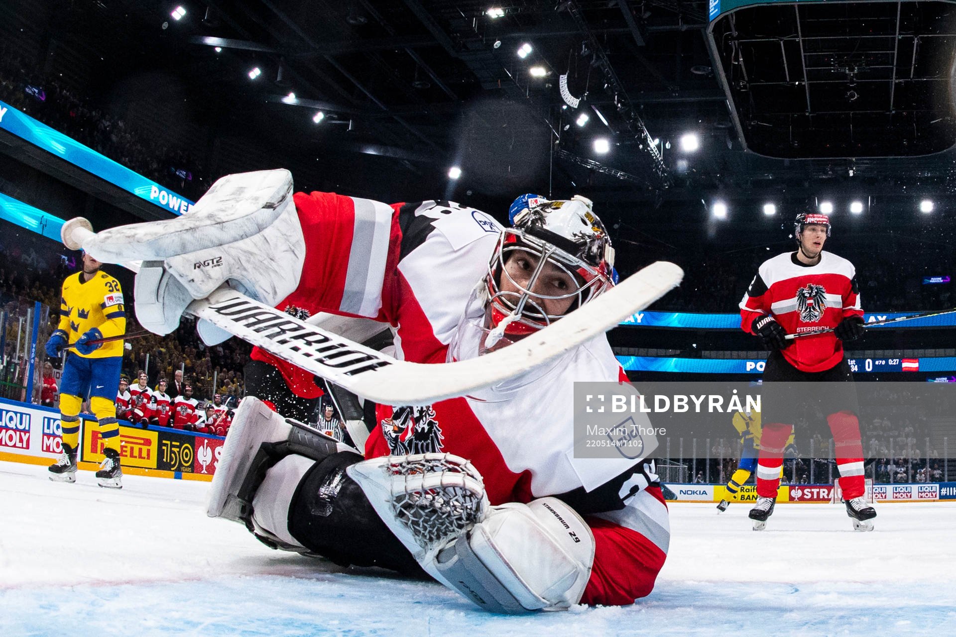 Goaltender Bernhard Starkbaum of Austria