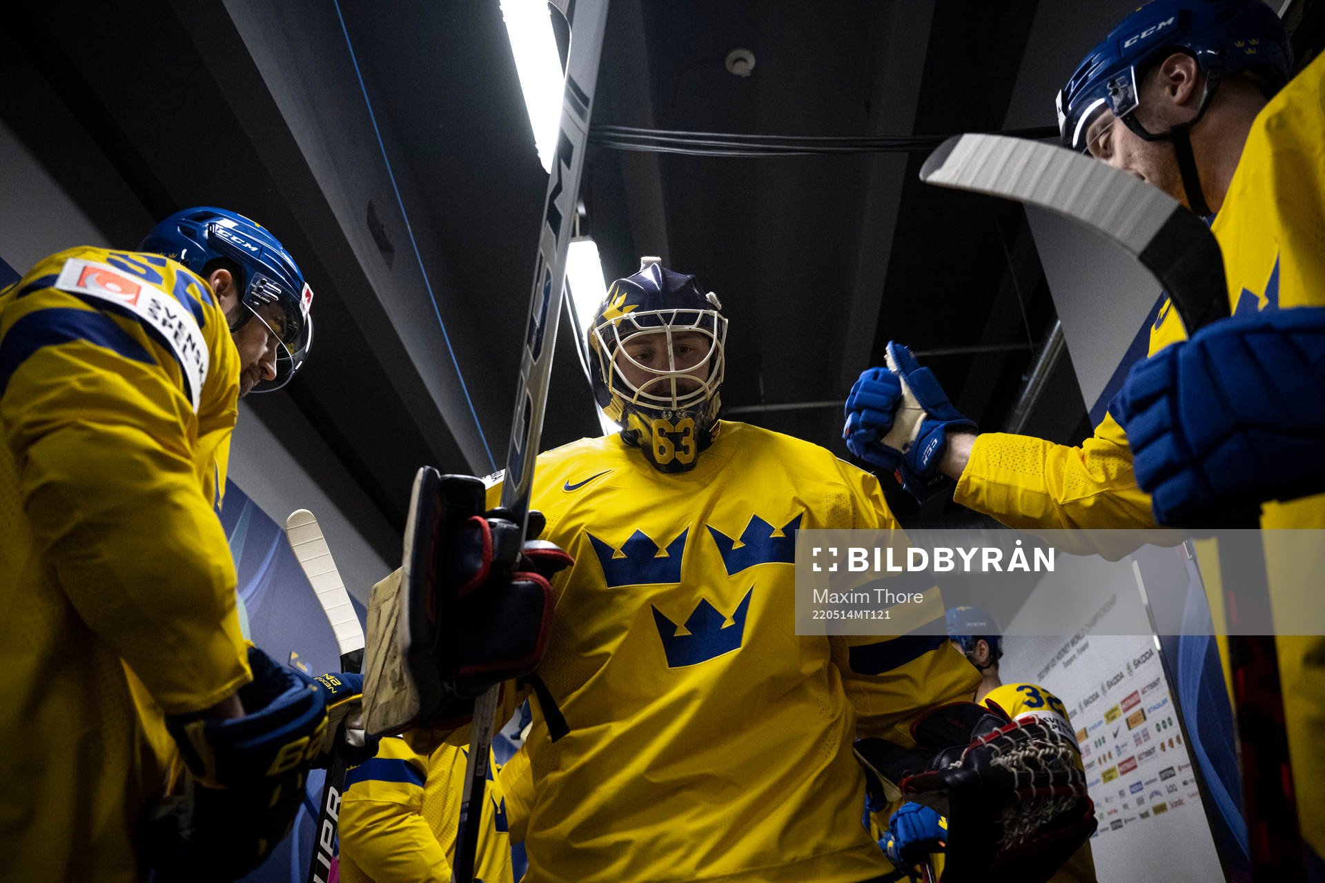 Goaltender Marcus Högberg of Sweden