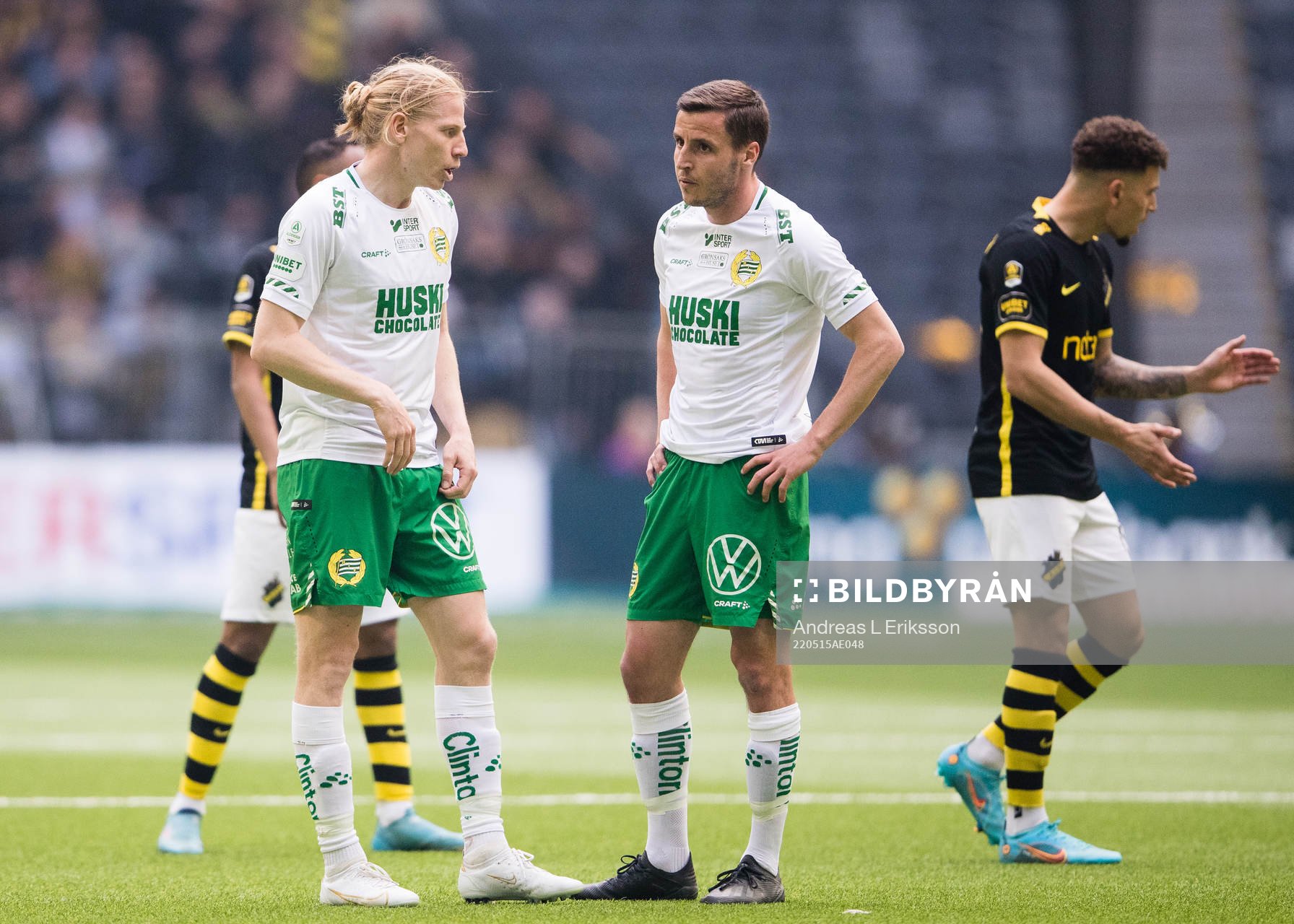 Hammarbys Gustav Ludwigson och Jeppe Andrup Andersen deppar