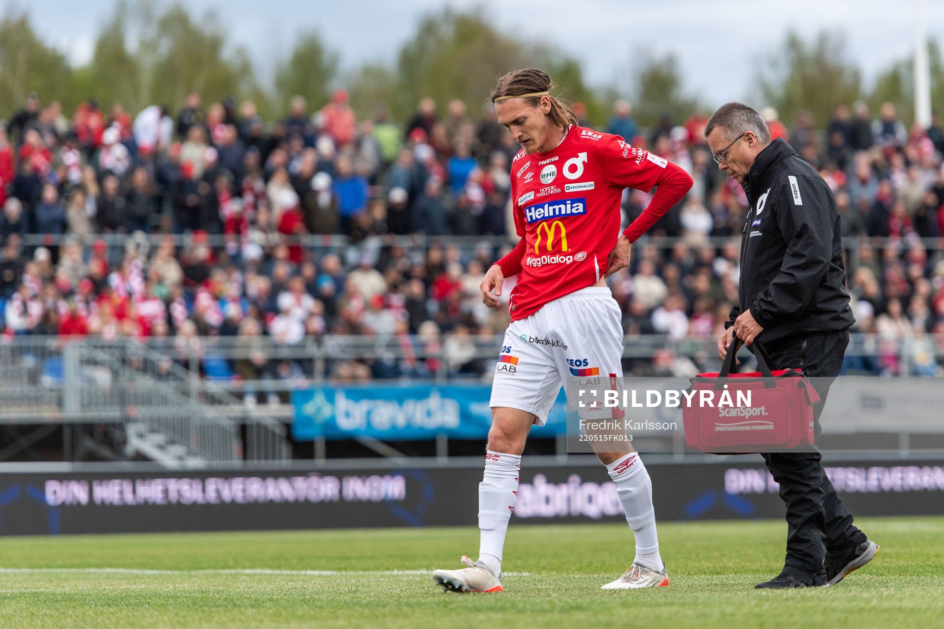 Degerfors Gustav Granath har ont