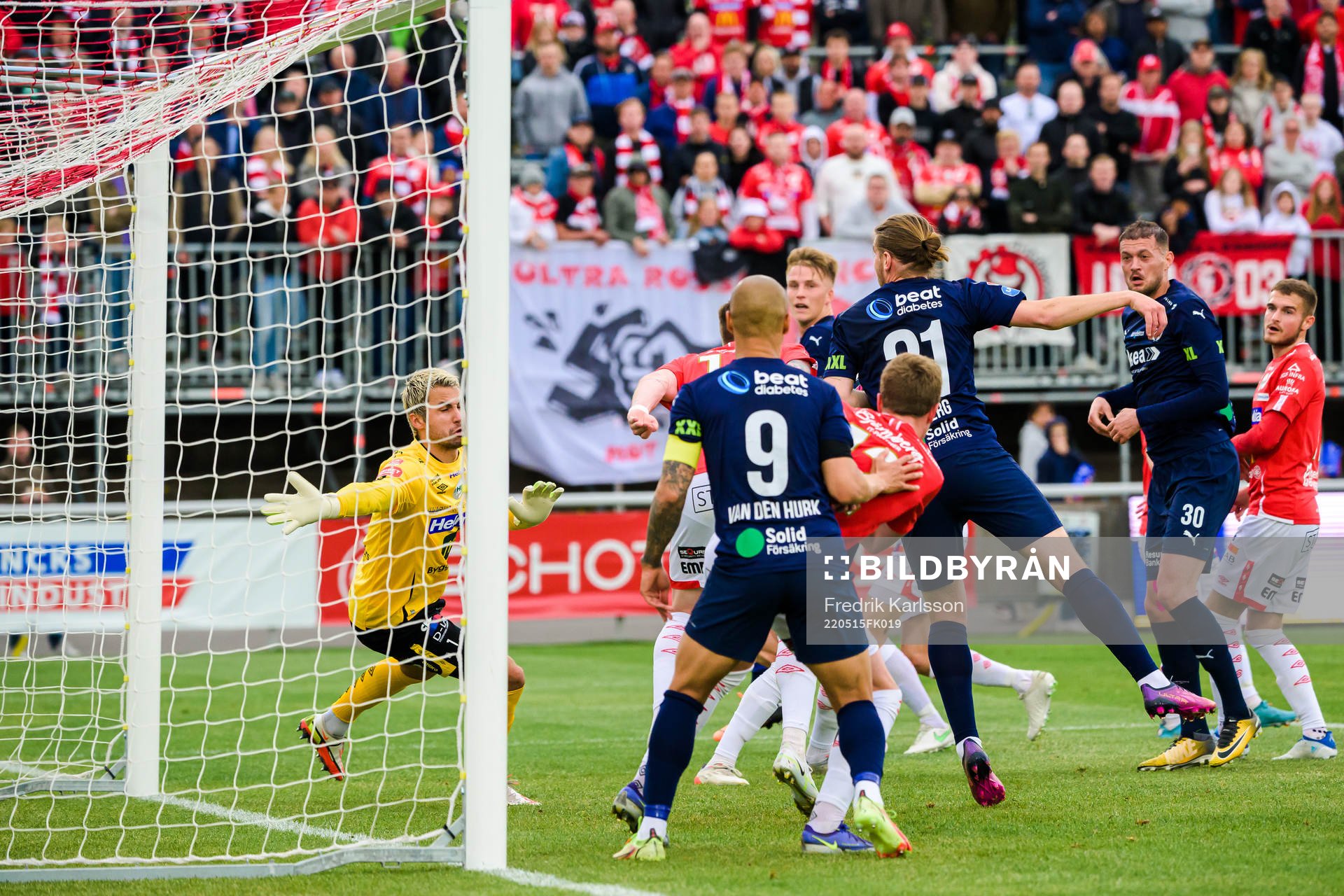 Degerfors målvakt Alfie Malik Whiteman