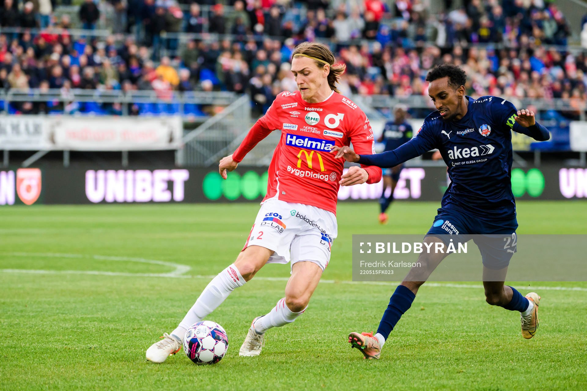 Degerfors Gustav Granath och Helsingborgs Taha Ali