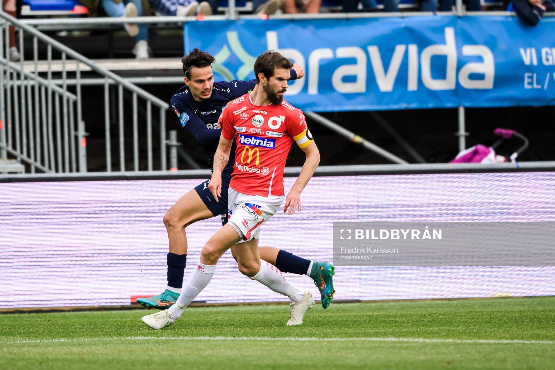 Helsingborgs Armin Gigovic och Degerfors Sebastian Ohlsson