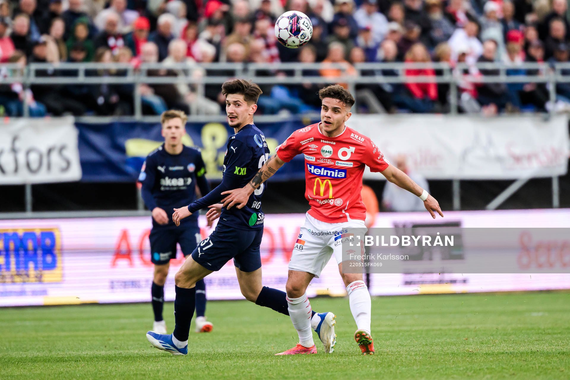 Helsingborgs Armin Gigovic och Degerfors Justin Salmon