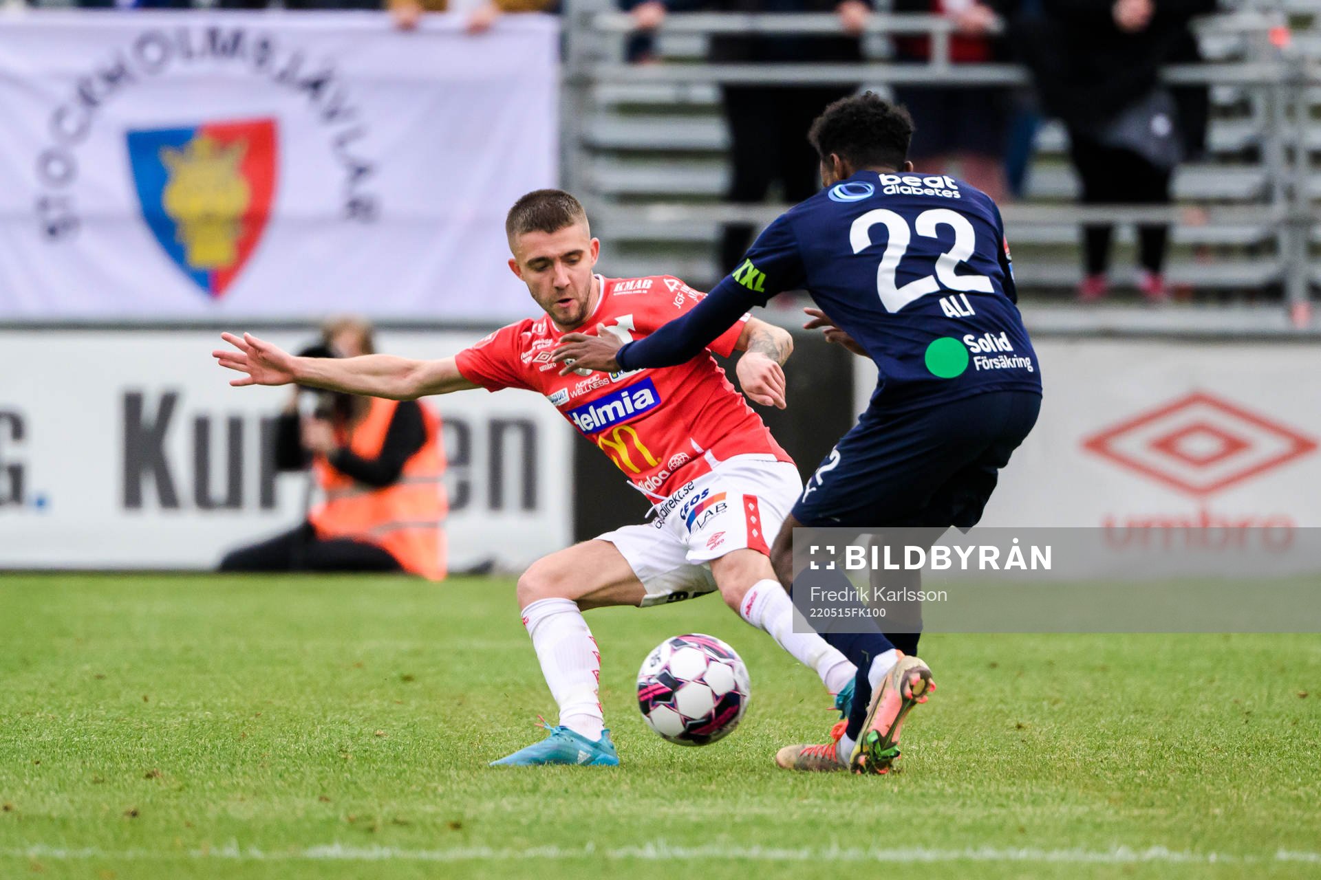 Degerfors Anton Kralj och Helsingborgs Taha Ali