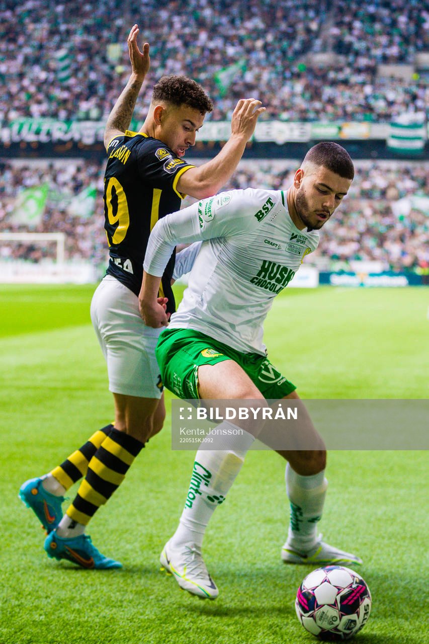 s Jordan Larsson och Hammarbys Edvin Kurtulus