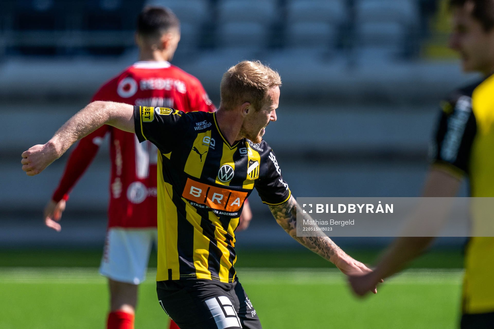 Häckens Mikkel Rygaard Jensen jublar