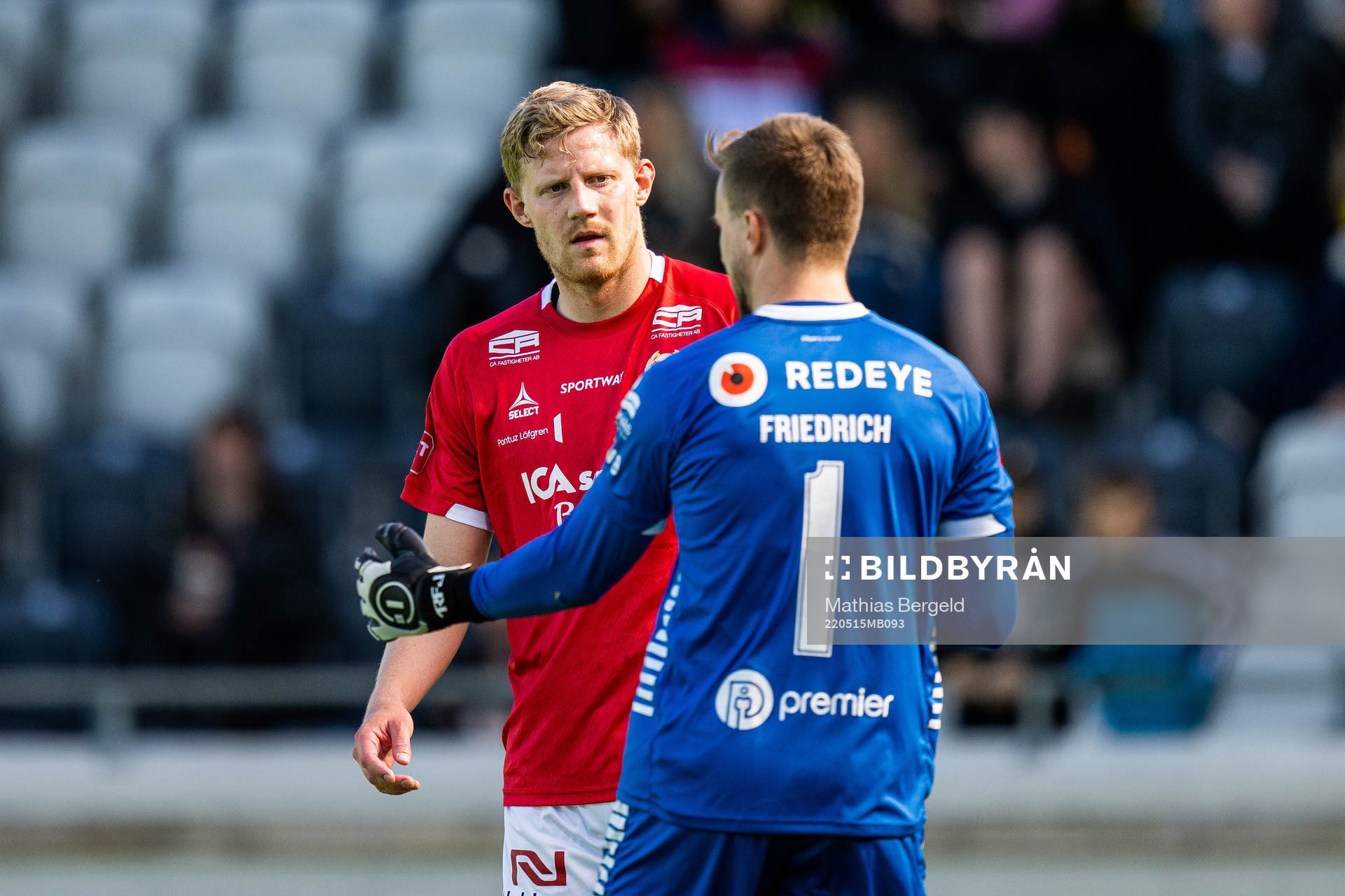 Kalmars Lars Sætra och målvakt Ricardo Friedrich