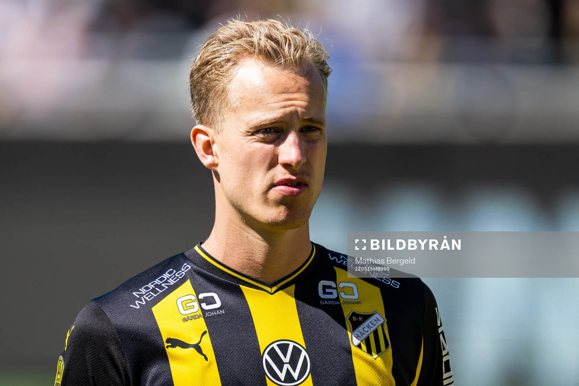Häckens Gustav Berggren vid line up