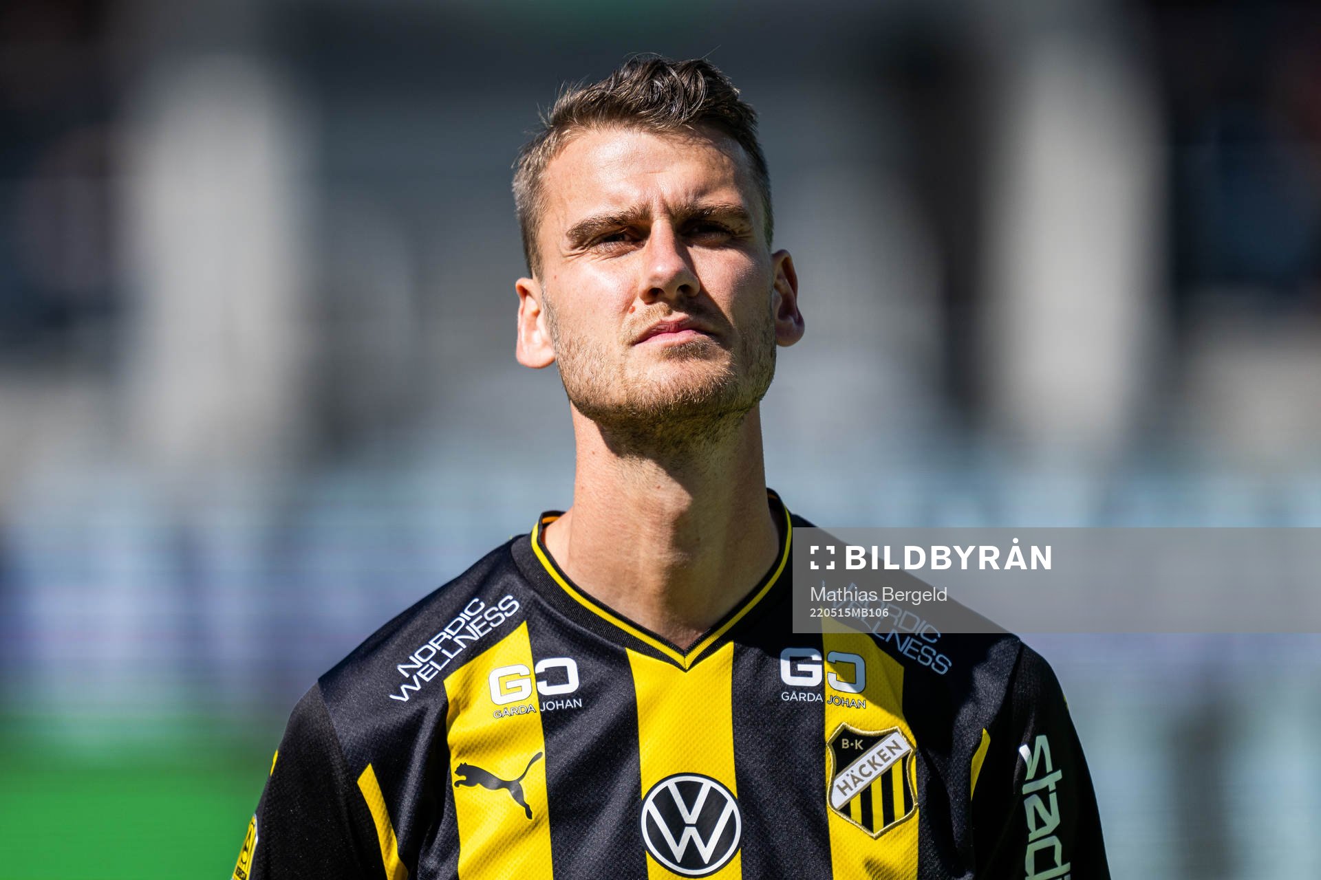 Häckens Johan Hammar vid line up