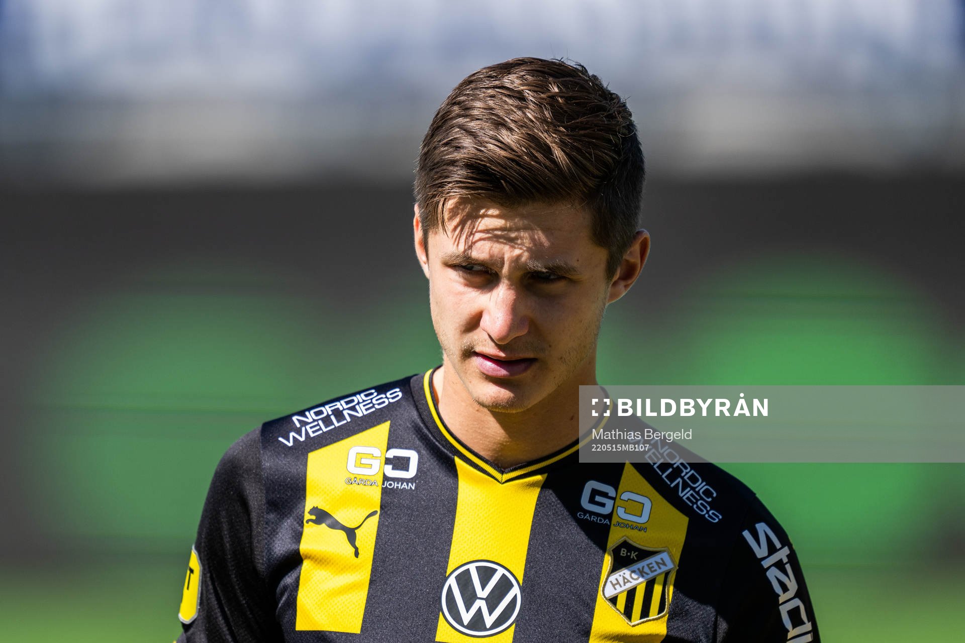 Häckens Leo Bengtsson vid line up