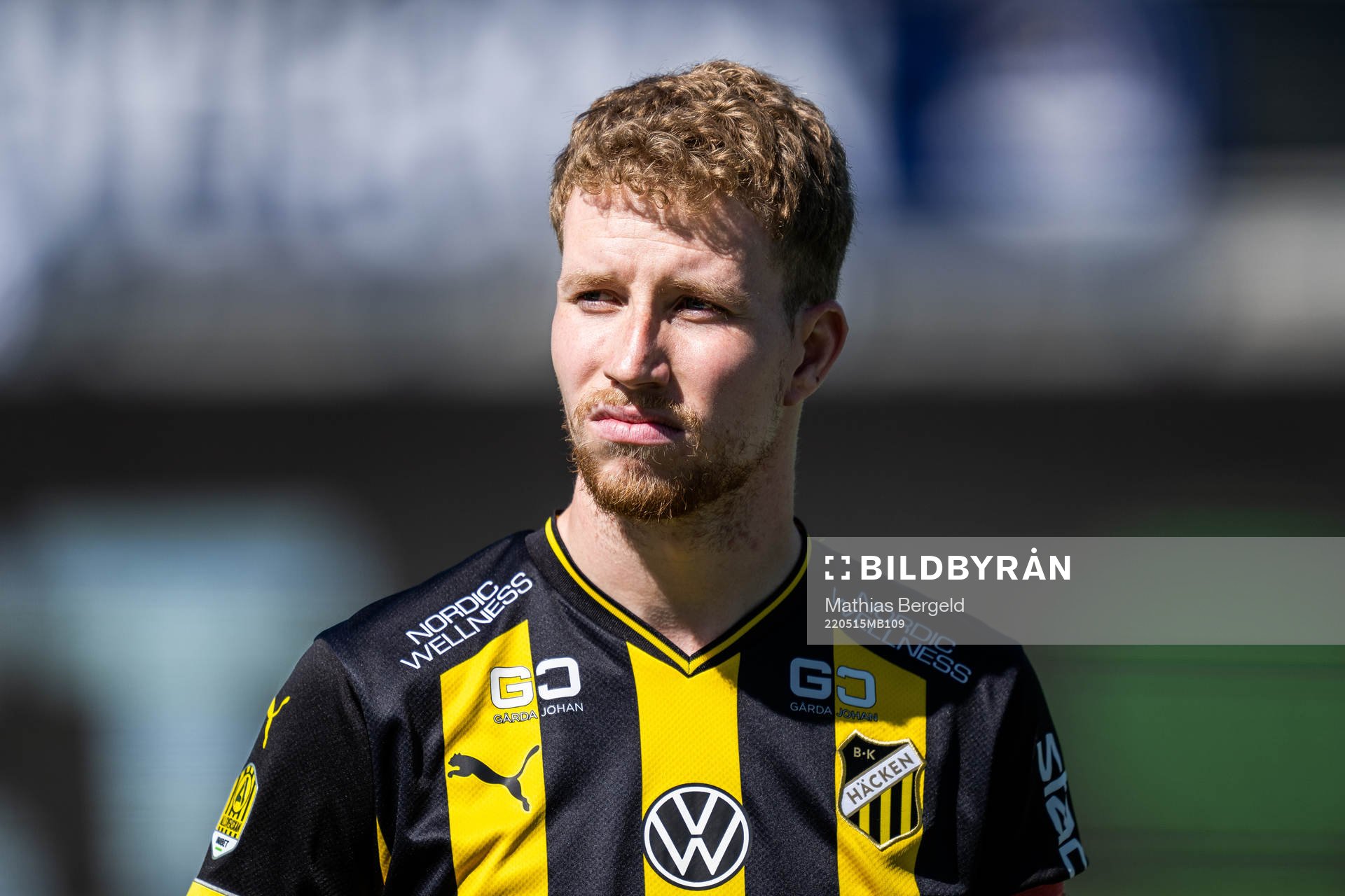 Häckens Samuel Gustafson vid line up