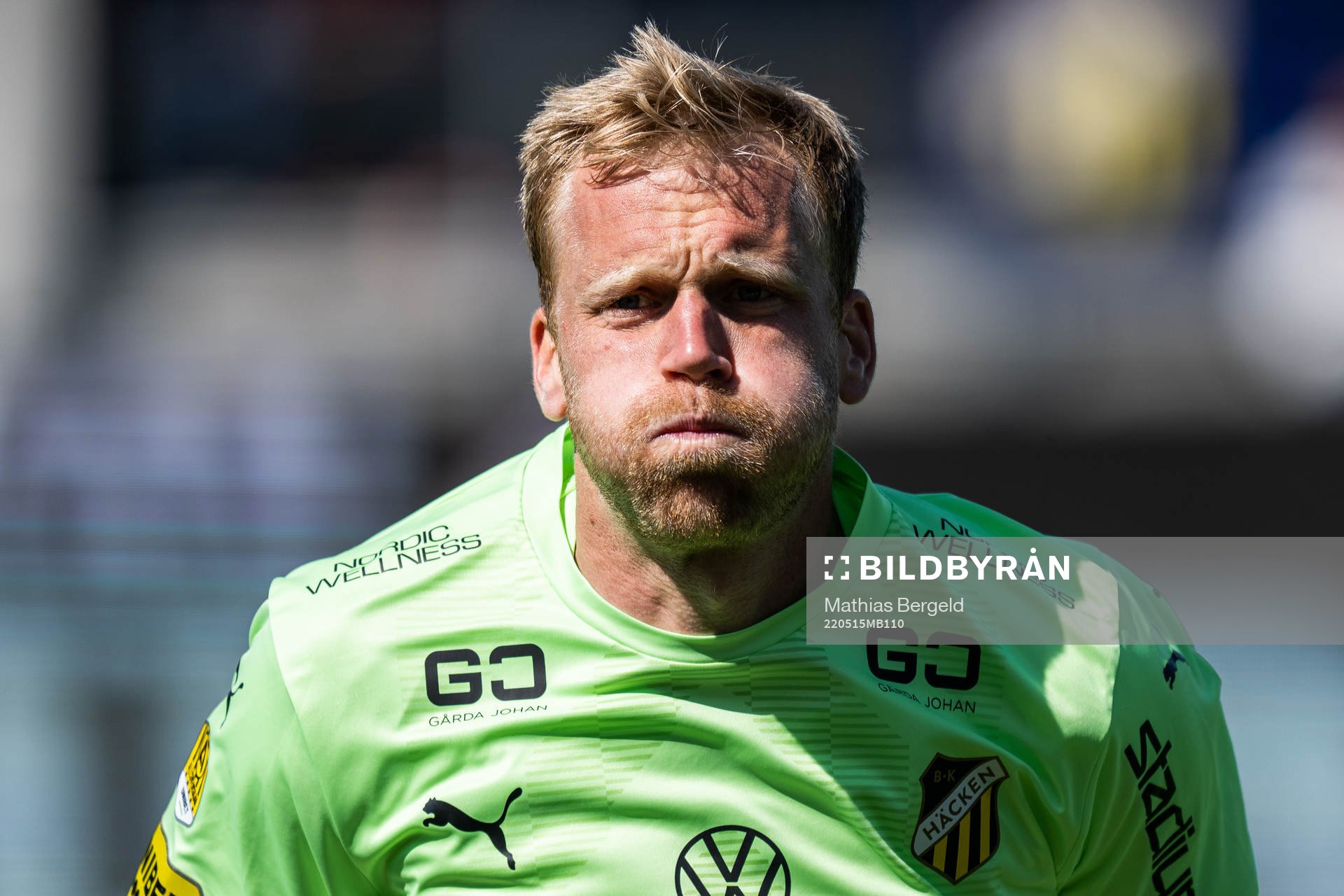 Häckens målvakt Peter Abrahamsson vid line up