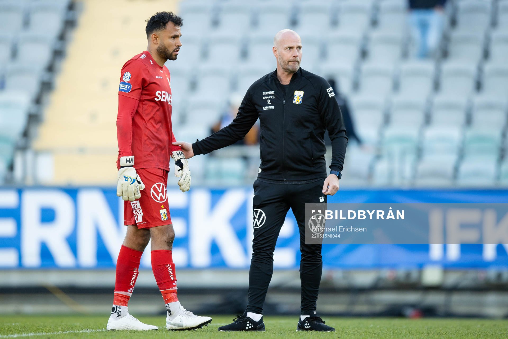 IFK Göteborgs målvakt Warner Hahn och målvaktstränare