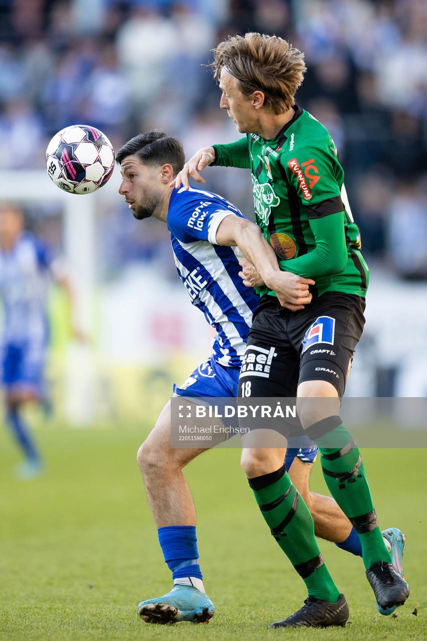 IFK Göteborgs Kevin Yakob och Varbergs Joakim Lindner