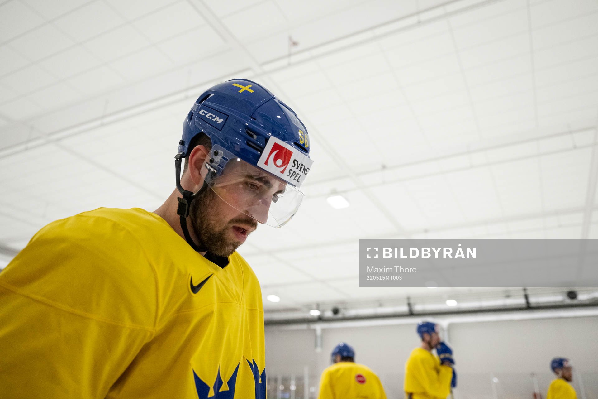 Erik Gustafsson of Sweden at a practice session