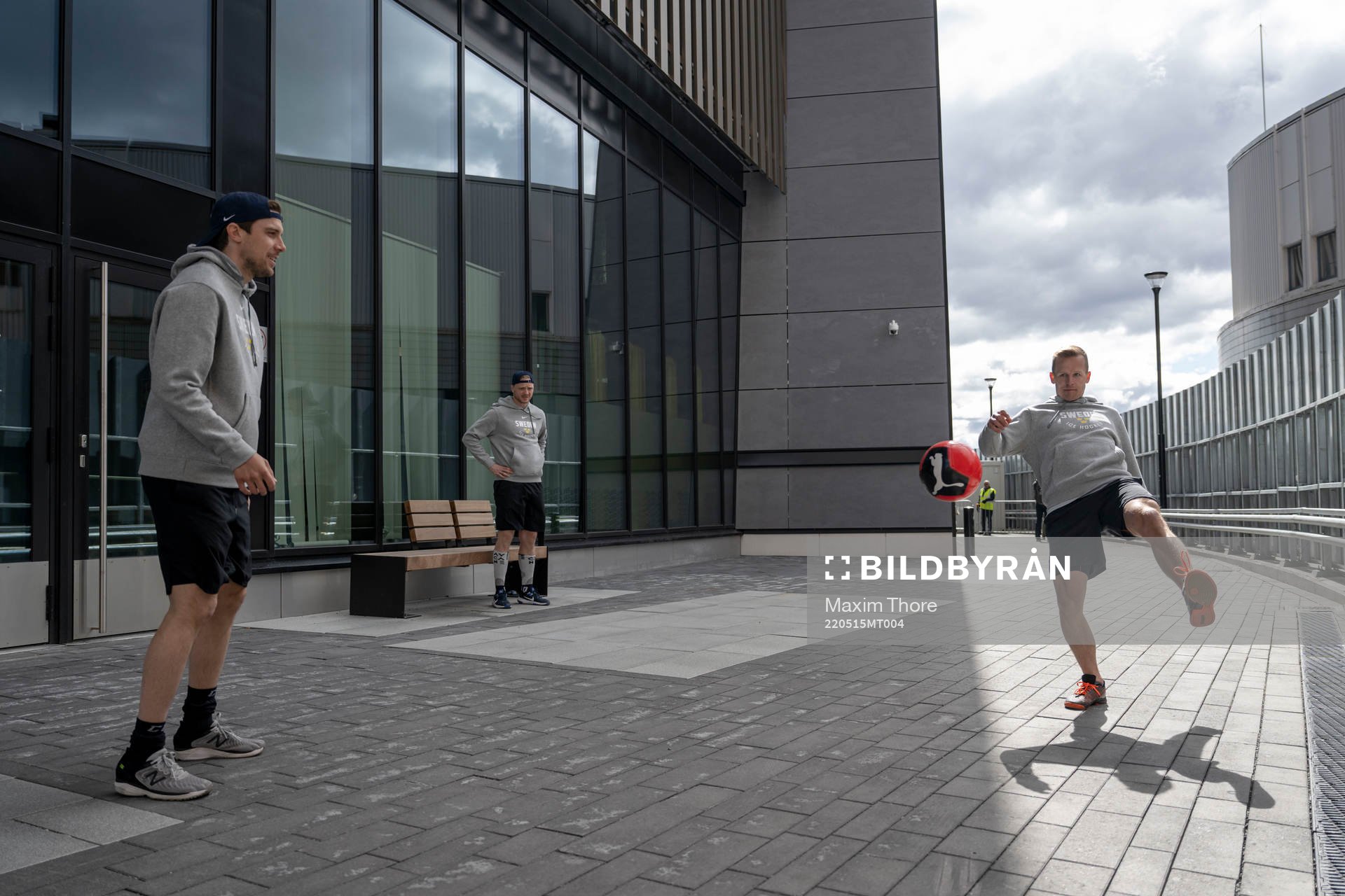 Henrik Tömmernes and Max Friberg of Sweden at a practice