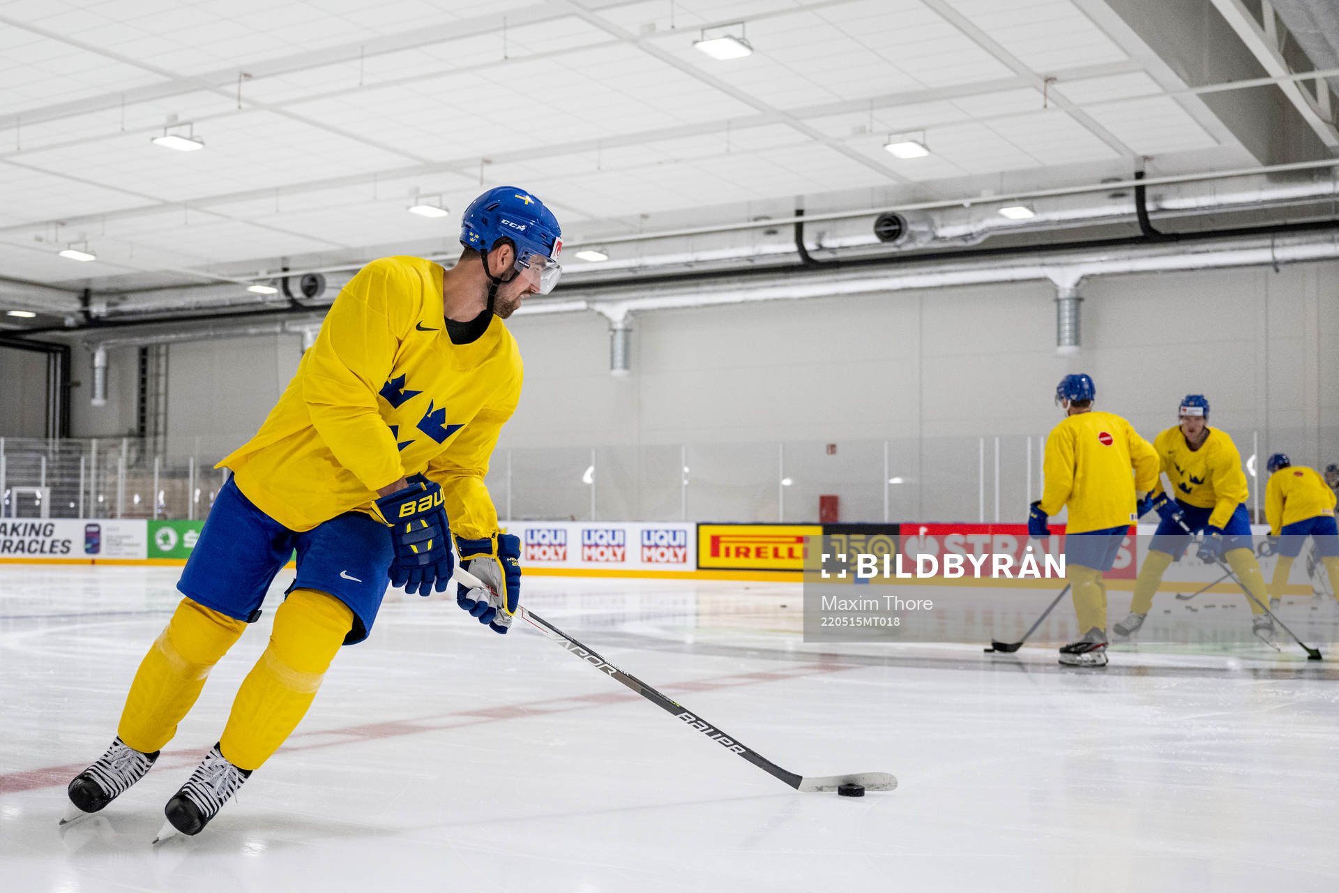 Erik Gustafsson of Sweden at a practice session