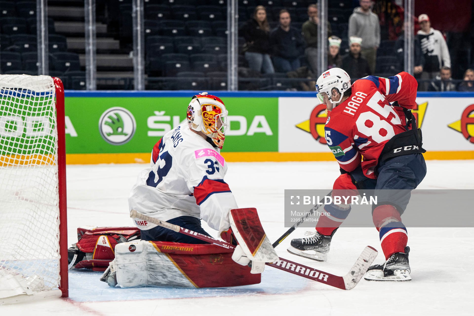 Michael Haga of Norway at the penalty shoot out