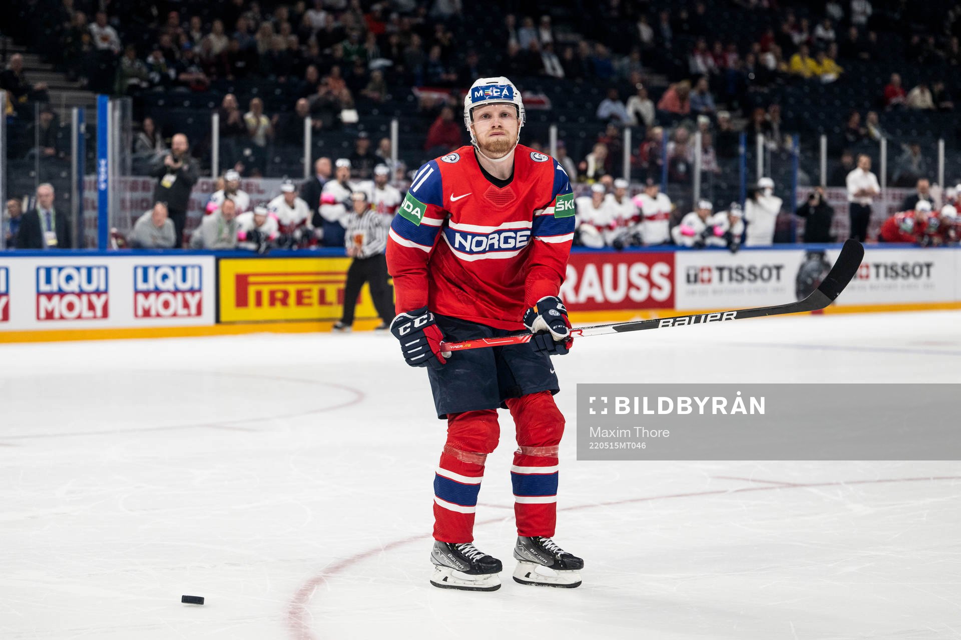 Kristian Jakobsson of Norway looks dejected at the penalty