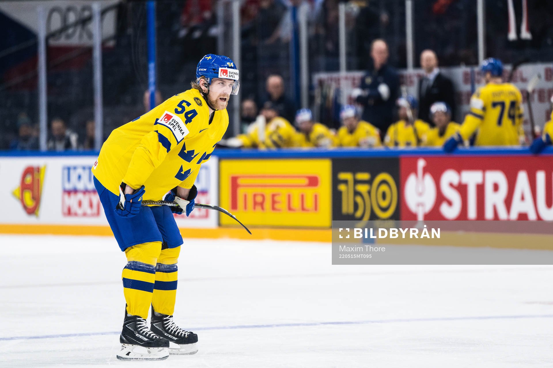Anton Lindholm of Sweden looks dejected