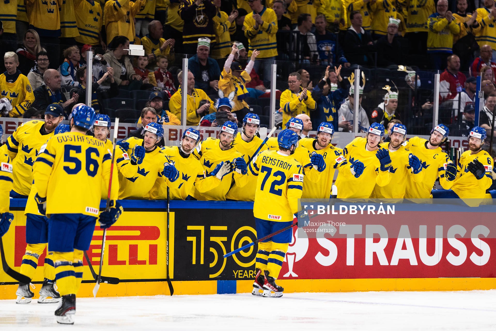 Emil Bemström of Sweden celebrates
