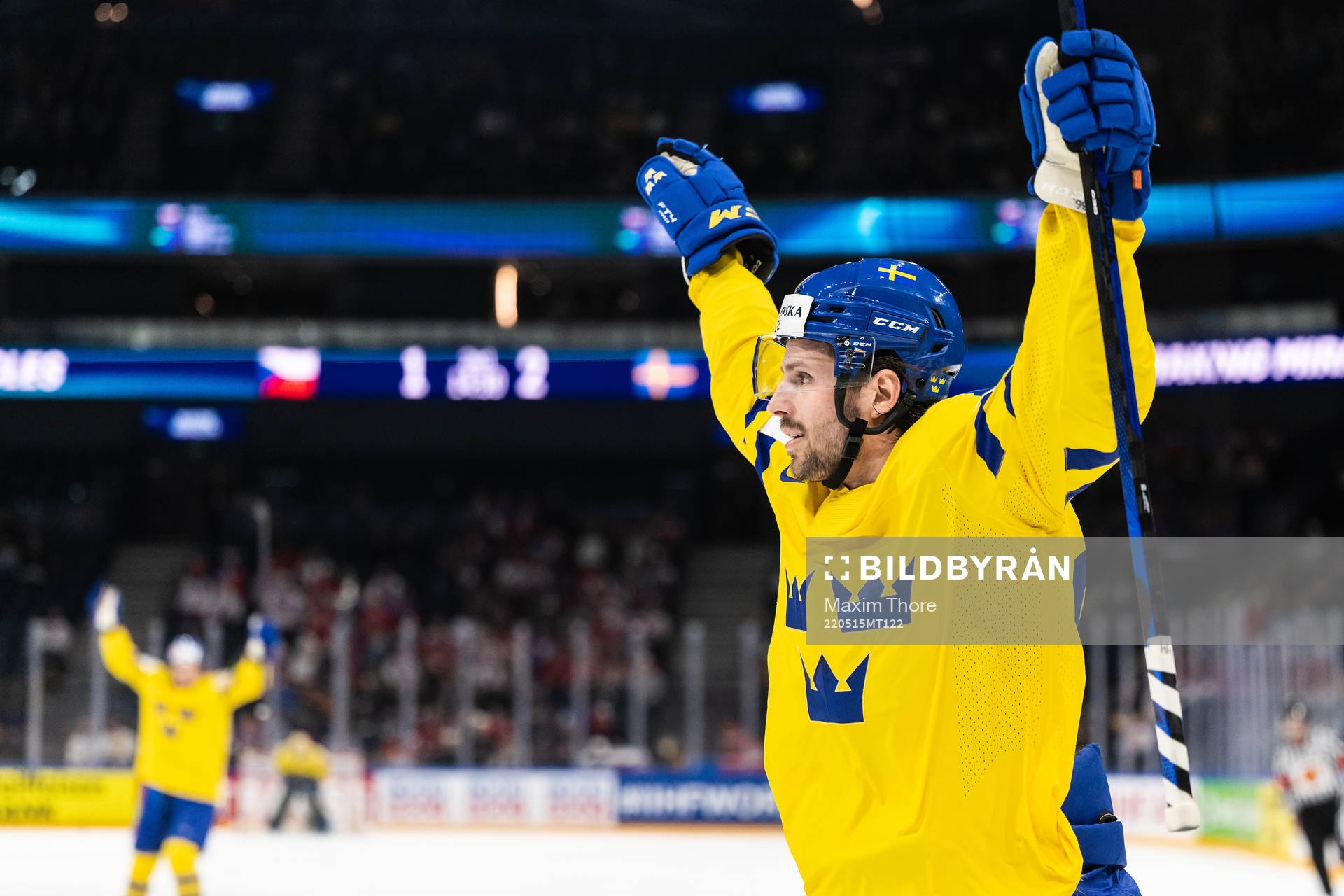 Mathias Bromé of Sweden celebrates