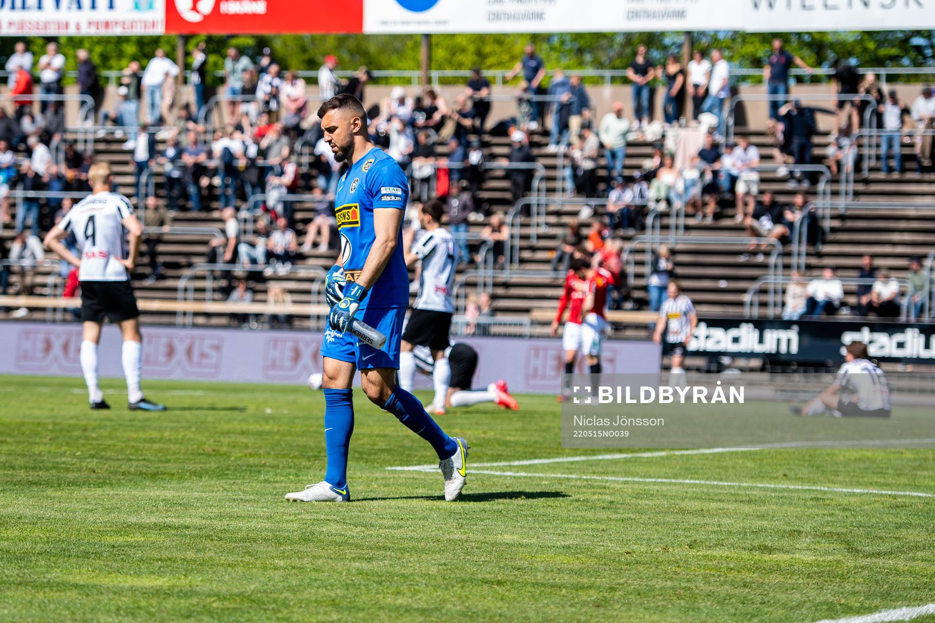 Landskronas målvakt Amr Kaddoura deppar