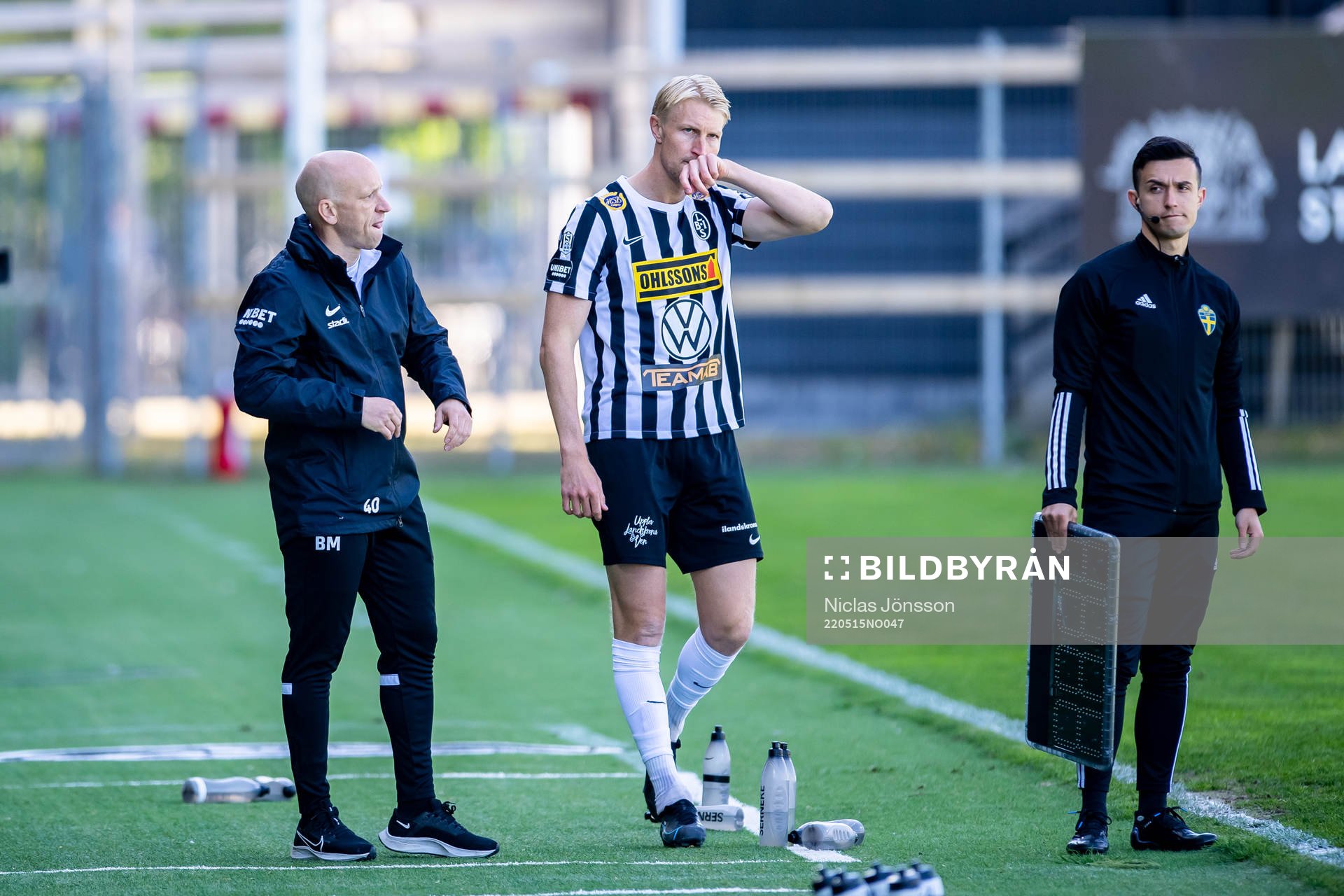 Landskronas tränare Billy Magnusson  och Viktor Wihlstrand