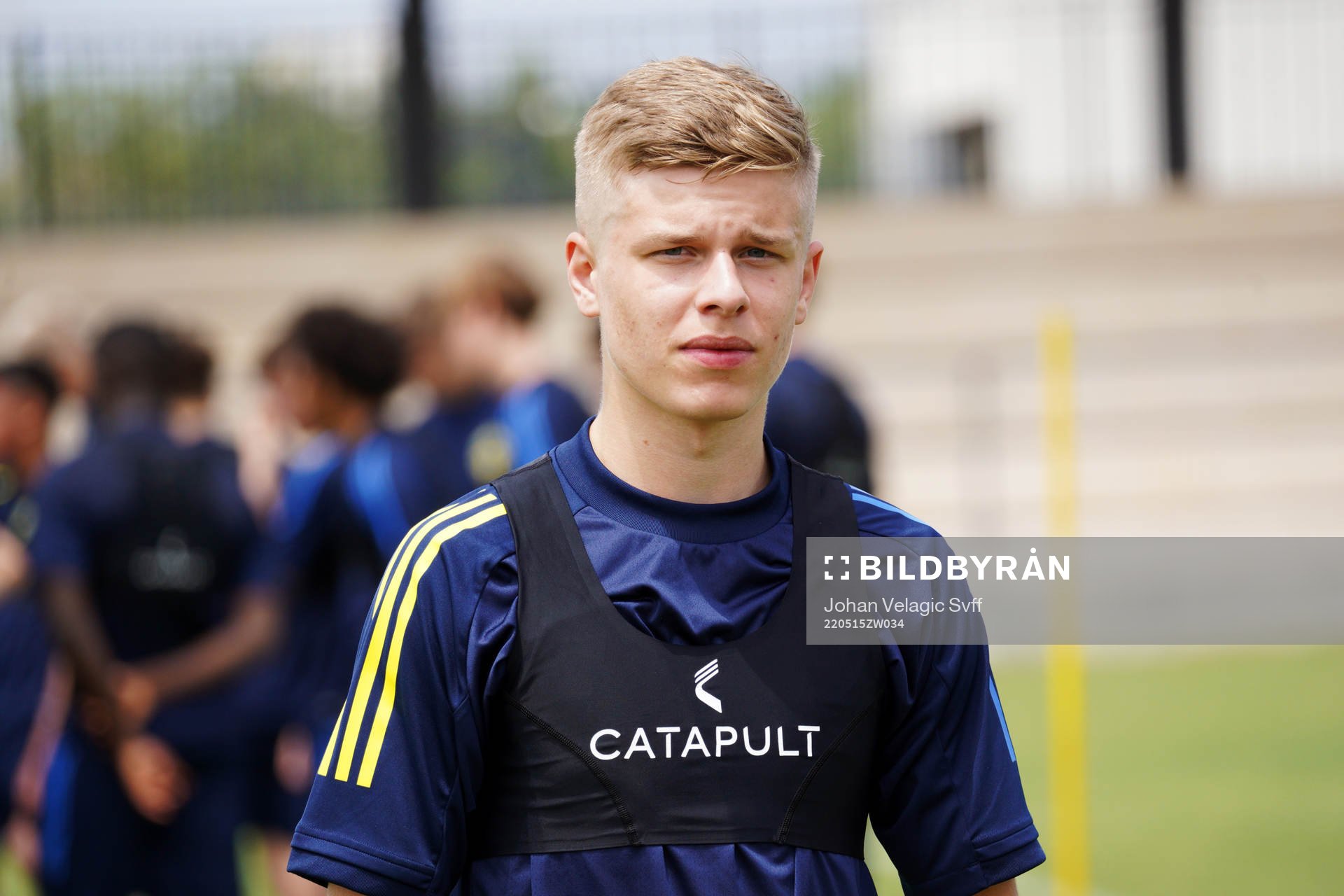 I denna handout-bild från Svenska Fotbollförbundet syns