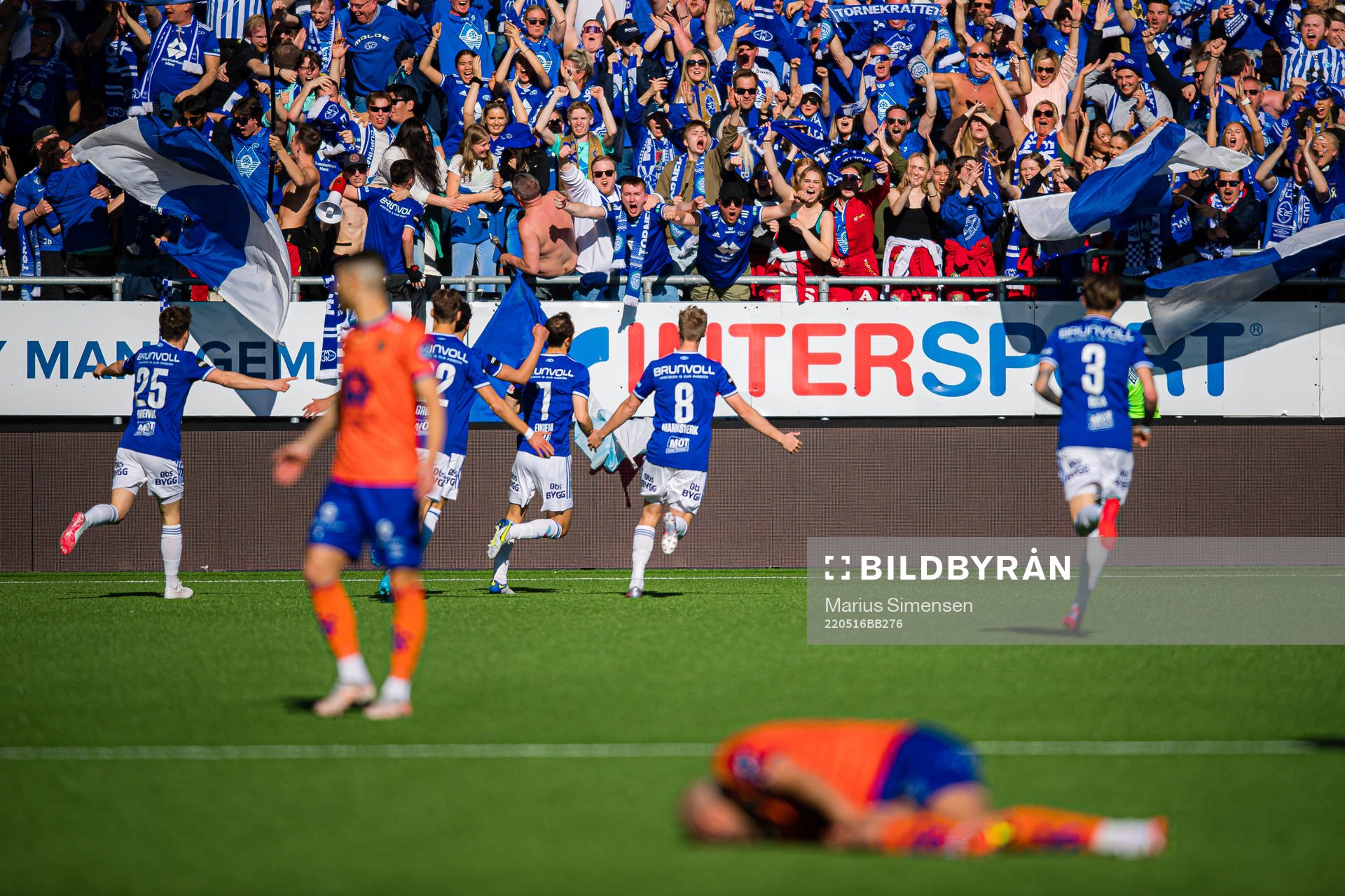 Magnus Wolff Eikrem of Molde celebrates