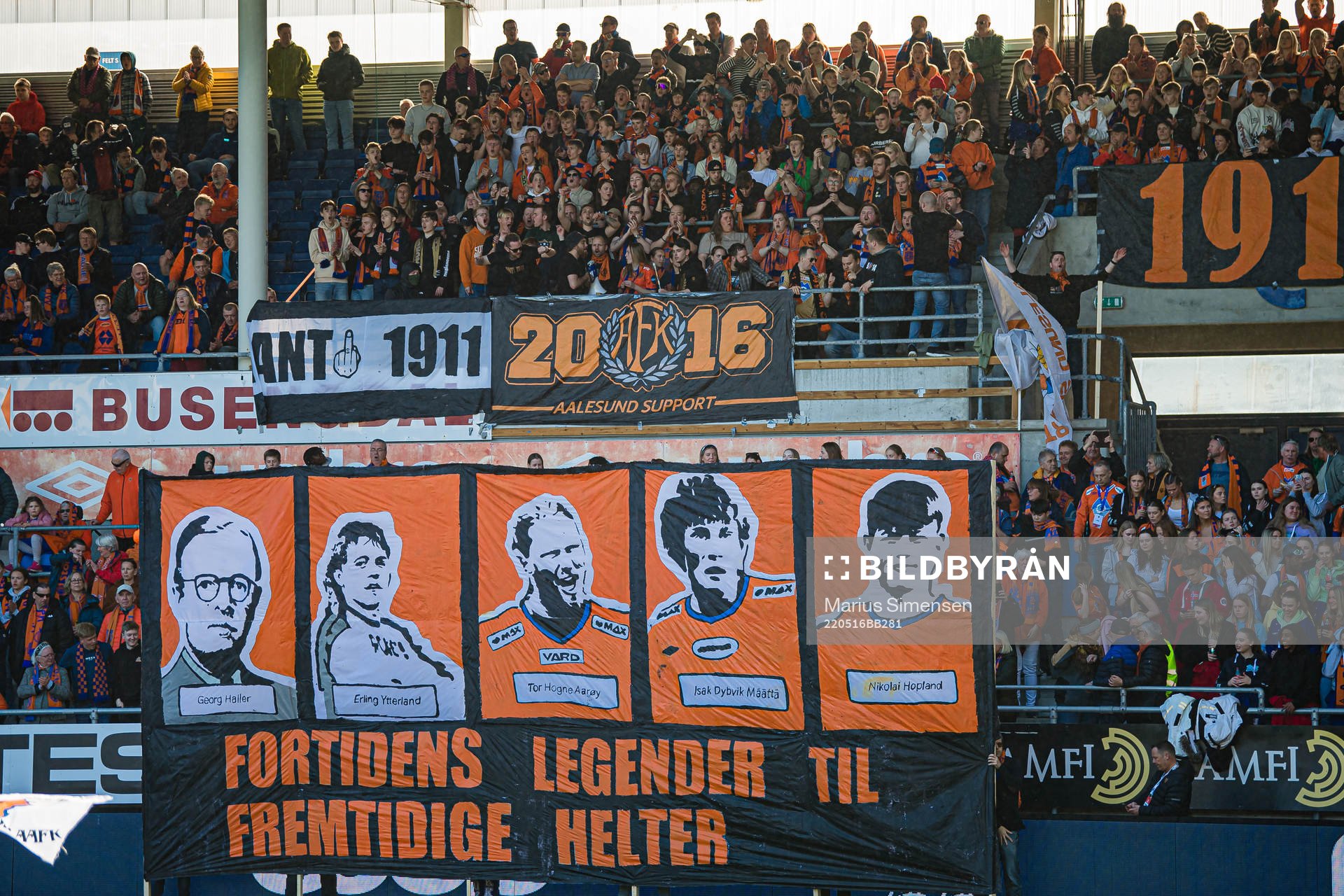 Spectators in the stands